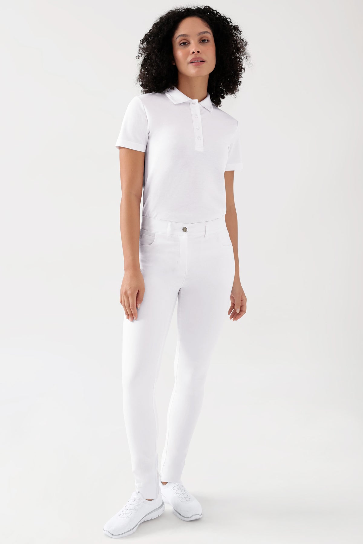 COMFY FLEX 5-pocket broek dames - slanke pijp wit