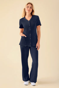 KAERE tuniek dames - drukknoopsluiting navy