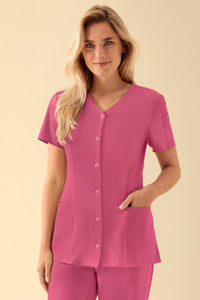 KAERE tuniek dames - drukknoopsluiting oud rose