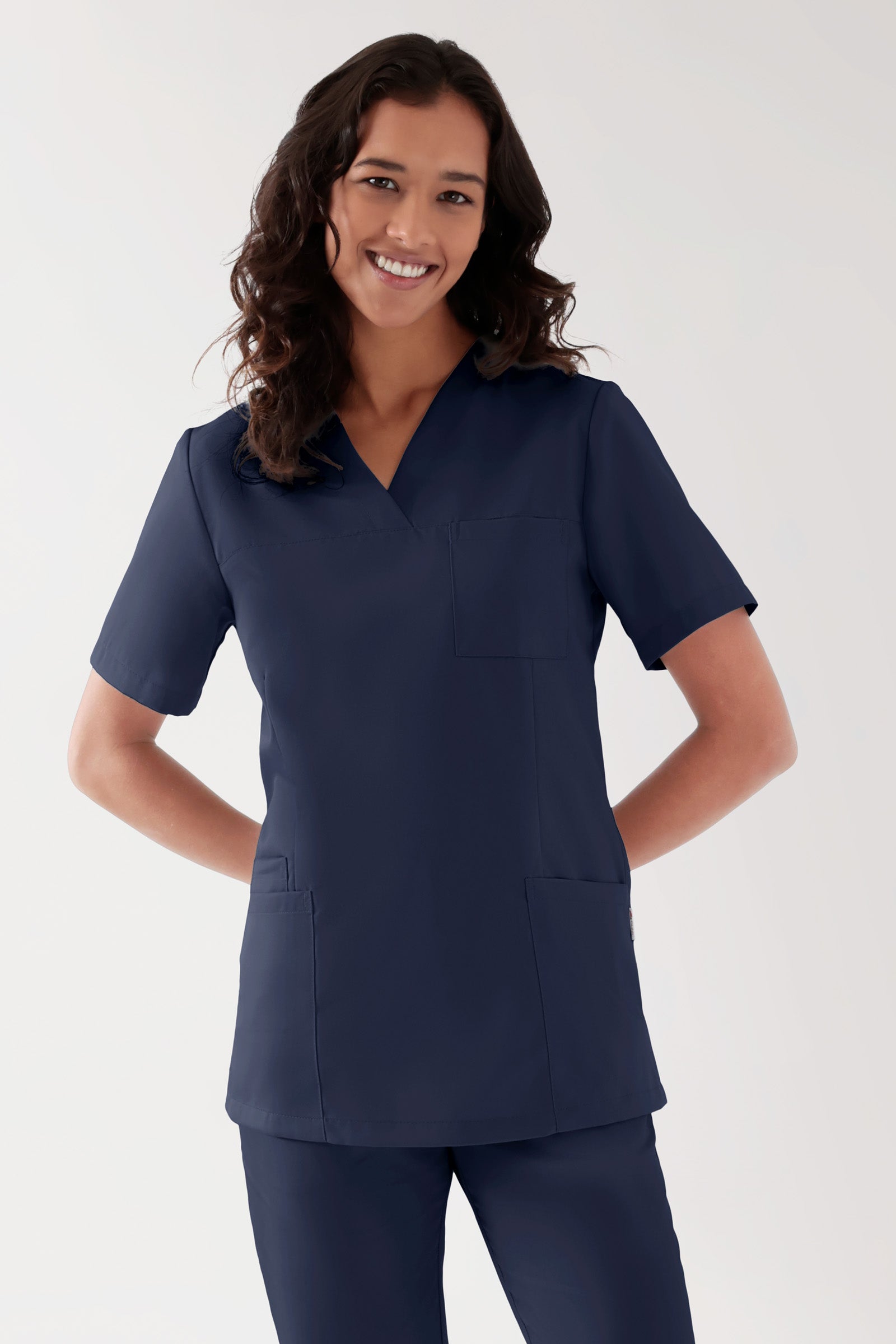 TENCEL™ oversteektuniek dames - V-hals navy