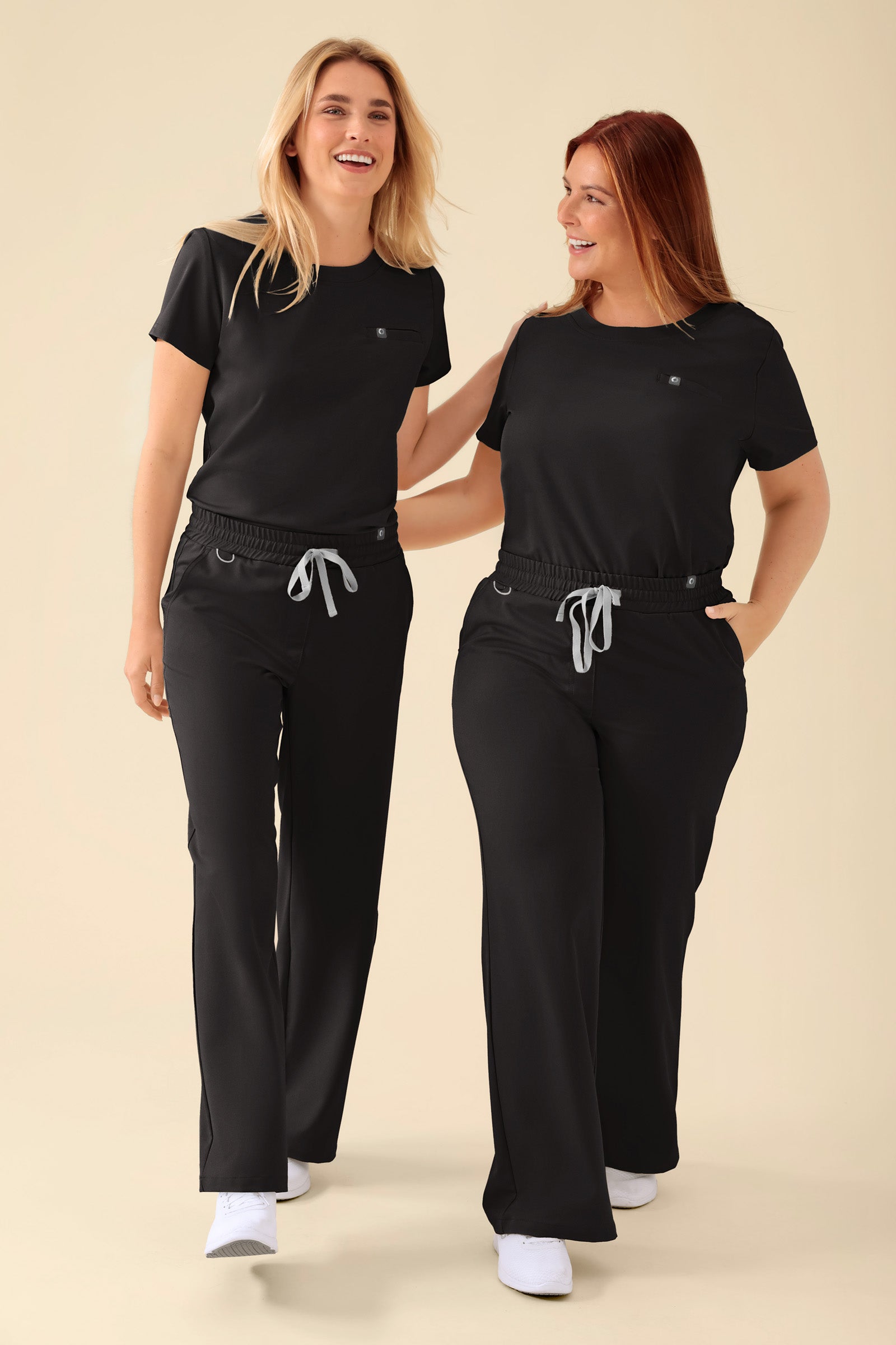 KAERE shirt dames - ronde hals zwart, Voorzijde view 