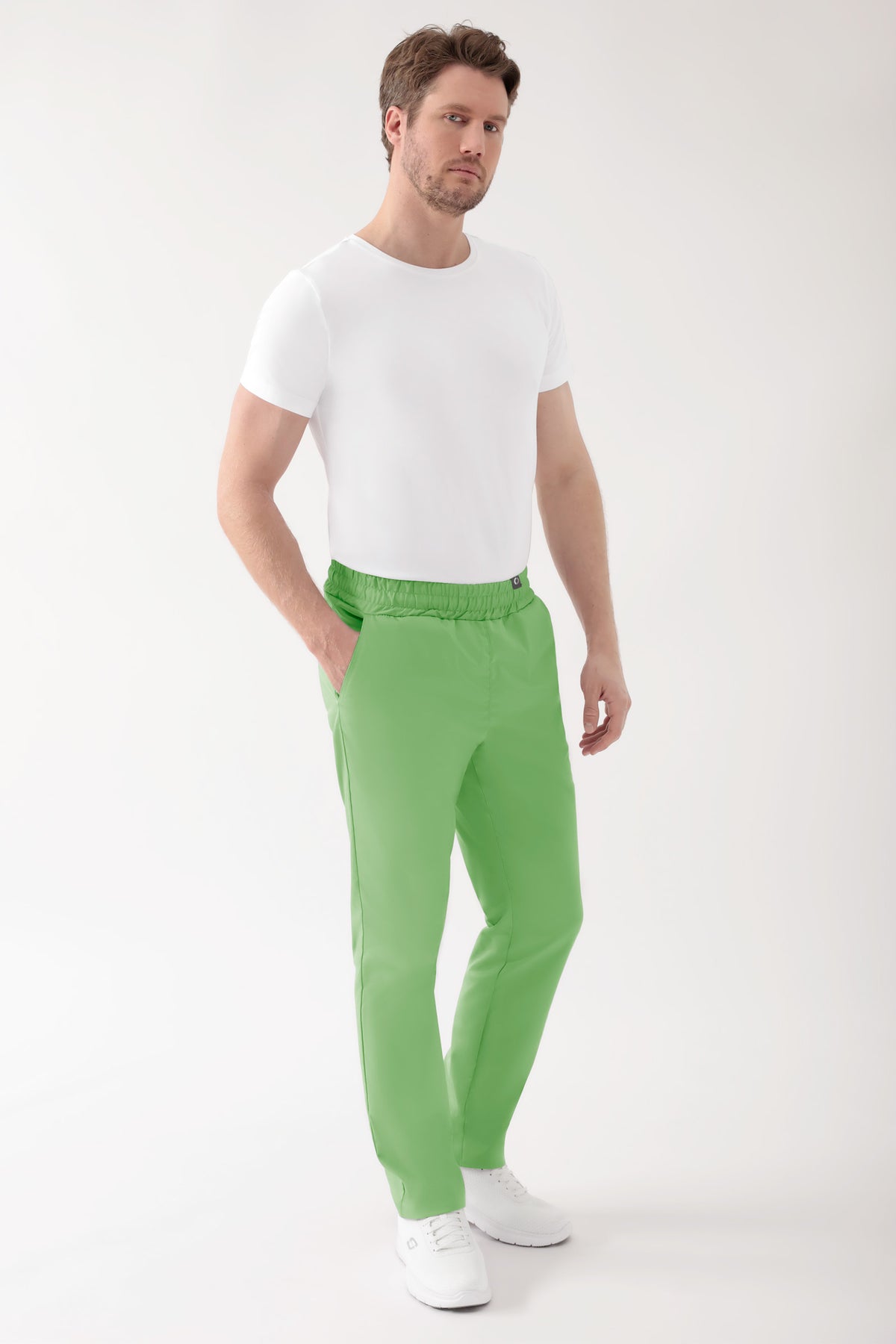 CORE broek uniseks - hoge boord appelgroen, Voorzijde view 