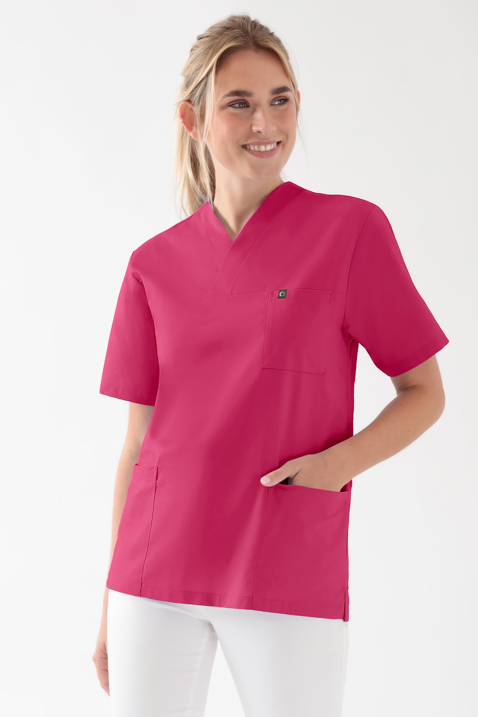 Katoenen oversteektuniek unisex - 2-pack pink, Voorzijde view 