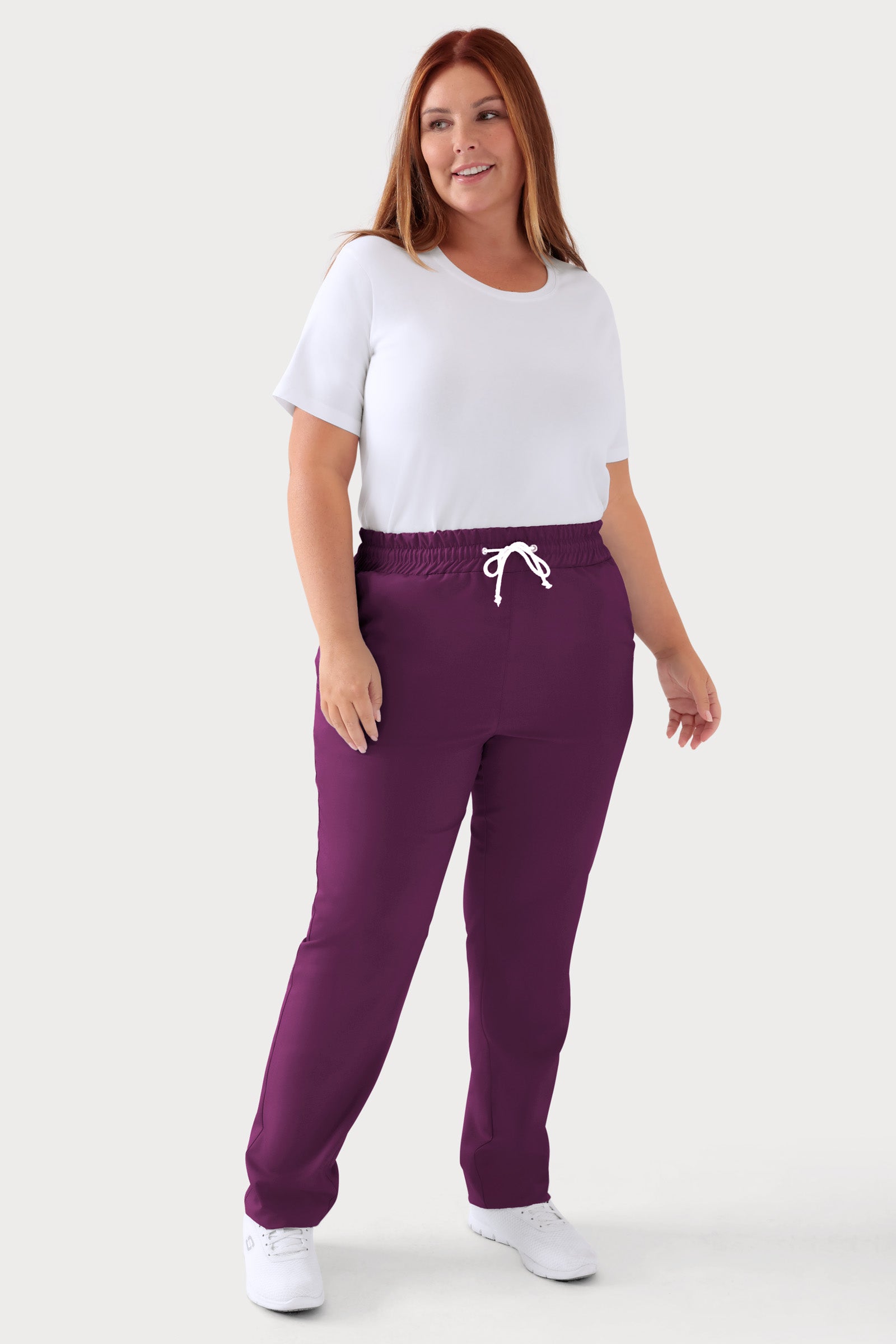 TENCEL™ broek heren - elastische boord black berry, Voorzijde view 