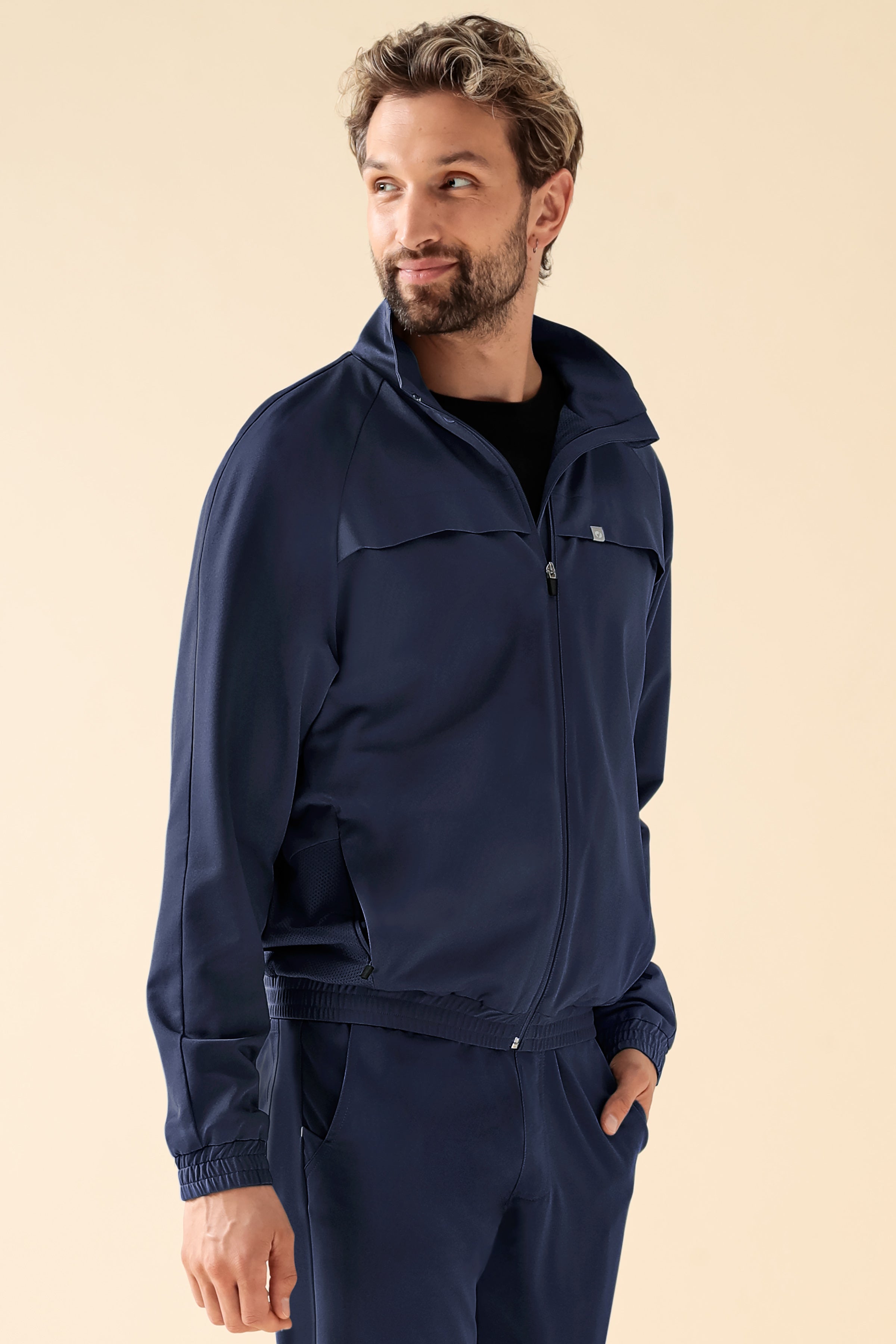 KAERE blouson heren - met elastische manchetten navy