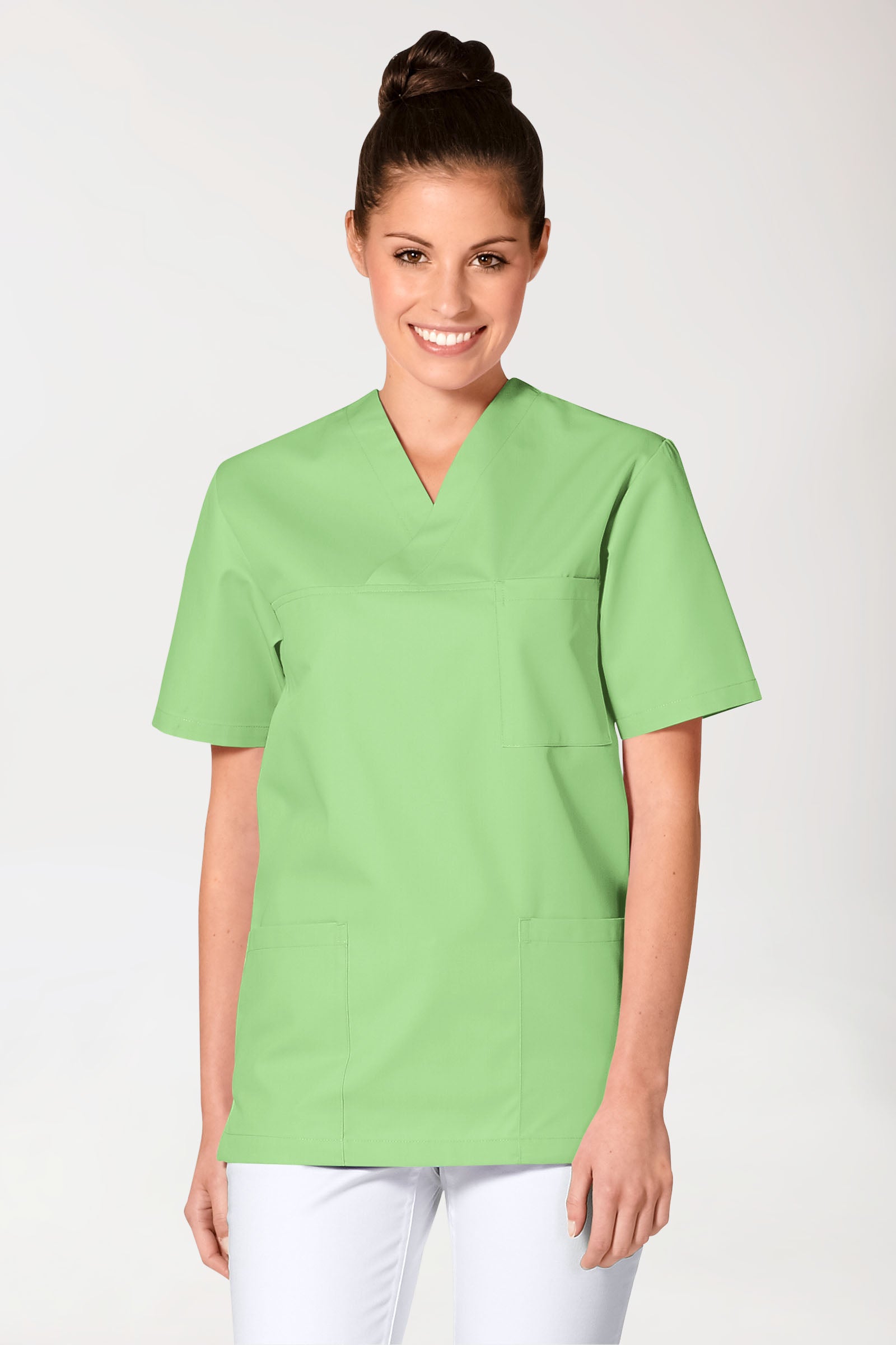 JUST STRONG oversteektuniek uniseks - V-hals appelgroen