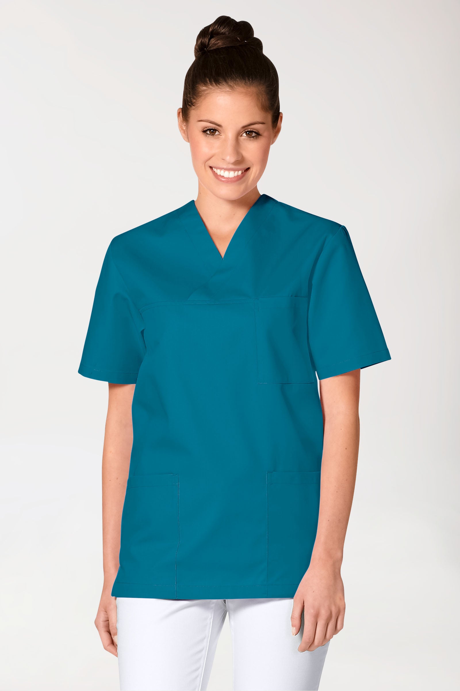 JUST STRONG oversteektuniek uniseks - V-hals petrol