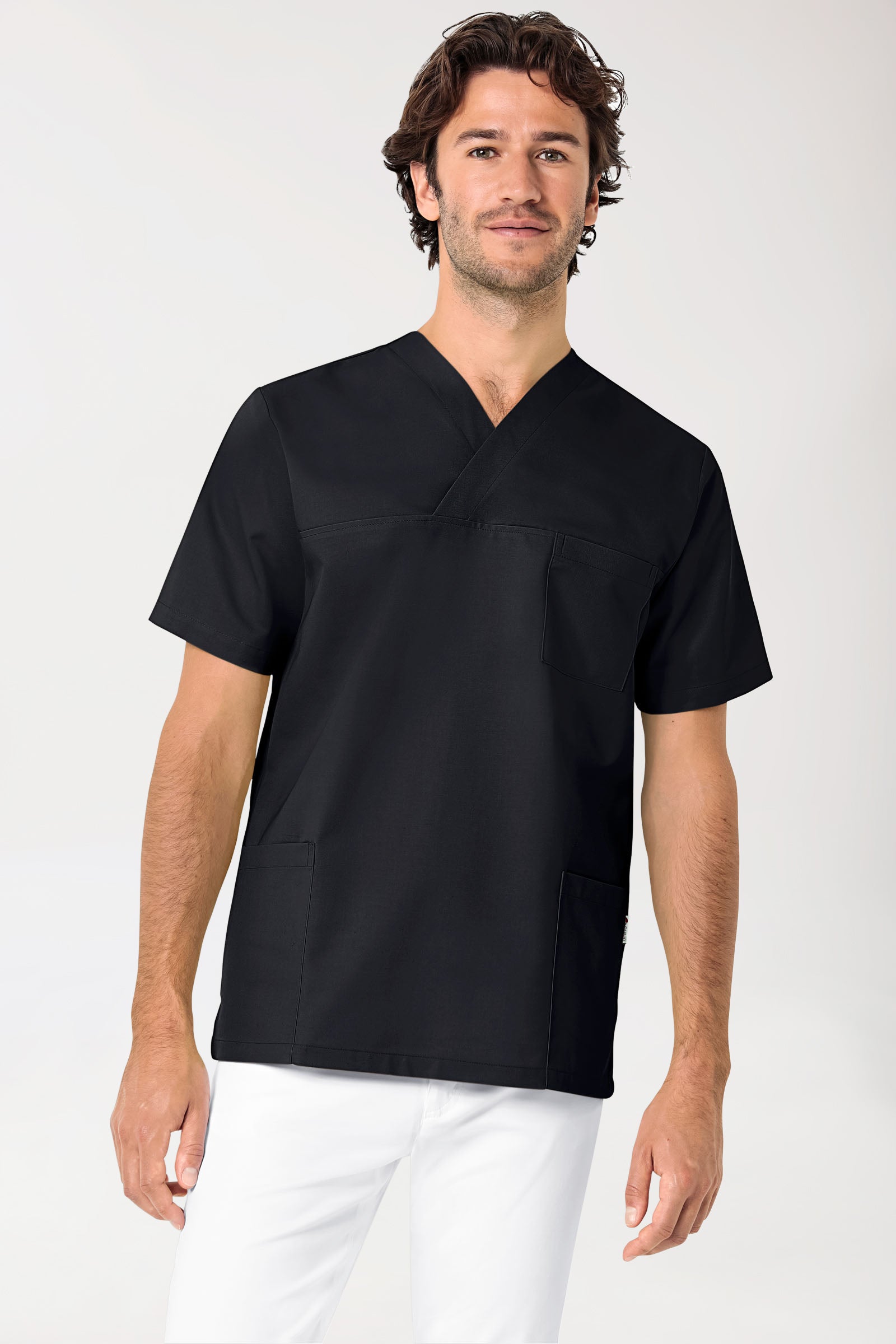 JUST STRONG oversteektuniek uniseks - V-hals zwart