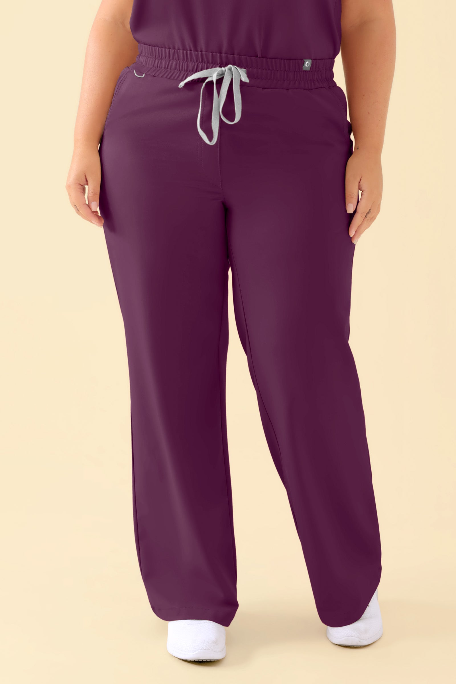 KAERE broek dames - wijd been pruimen, Voorzijde view 