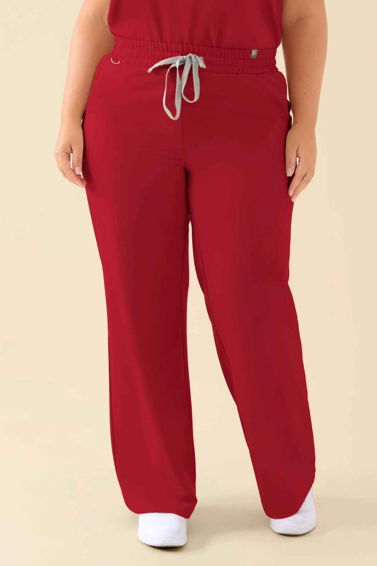 KAERE broek dames - wijd been rood, Voorzijde view 
