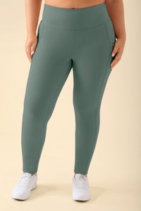 KAERE Leggings dames - super elastisch donkergroen