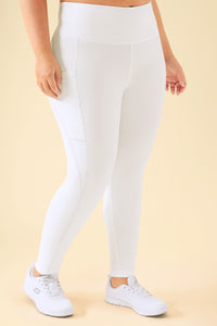 KAERE Leggings dames - super elastisch wit