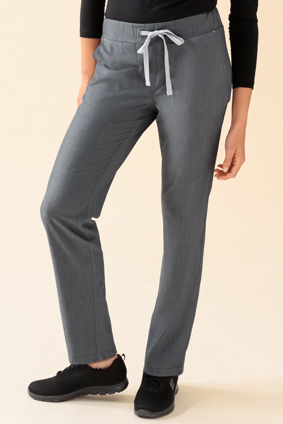 KAERE broek dames - zonder beenzak grijs melange, Voorzijde view 