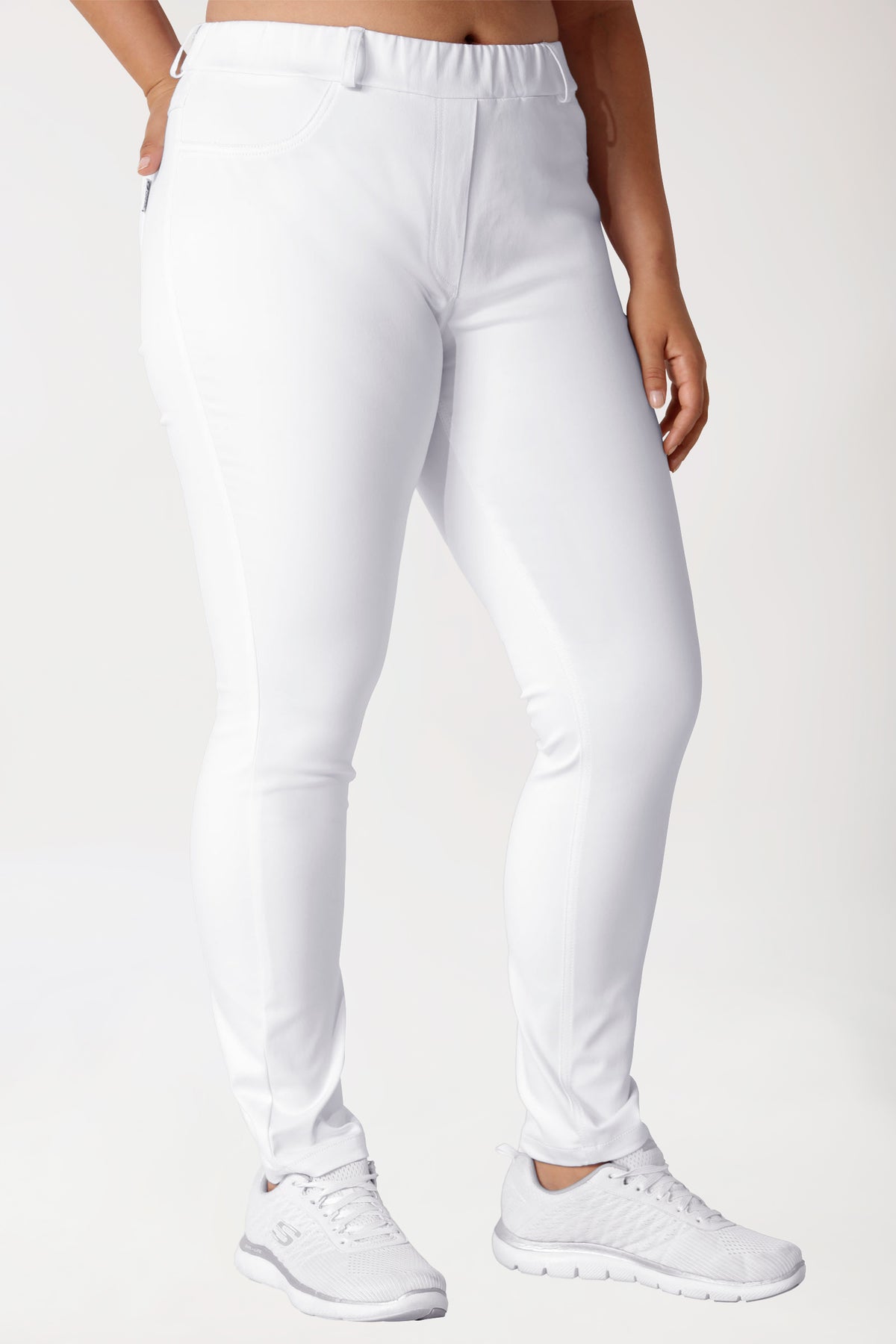 Curved legging COMFY FLEX - elastische tailleband wit