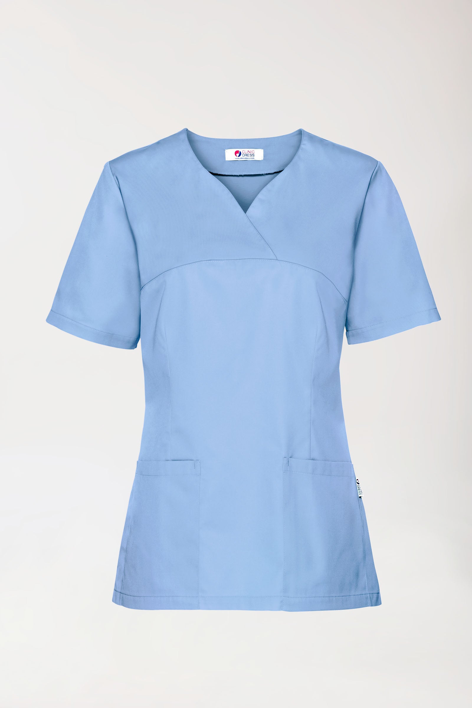 CORE oversteektuniek dames - hartvormige hals hemelsblauw