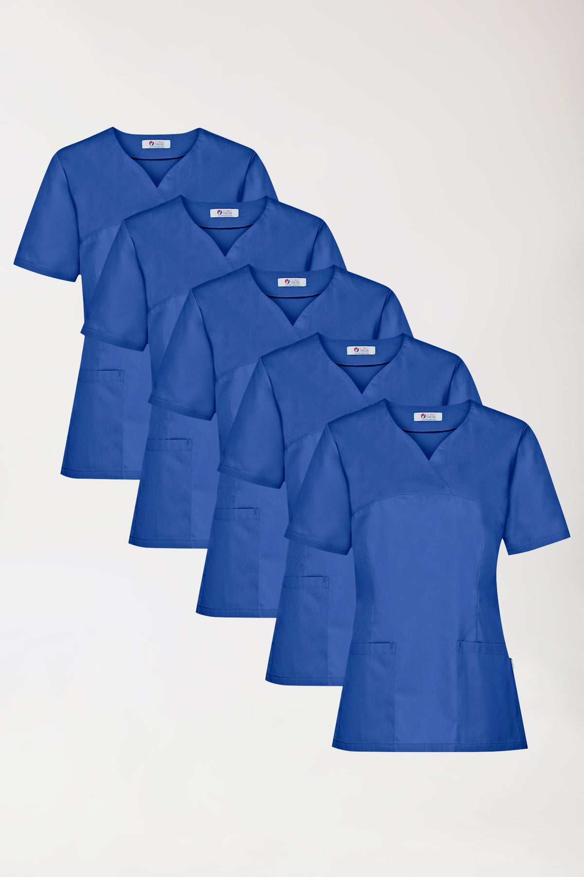 CORE oversteektuniek dames -5-pack- hartvormige hals koningsblauw