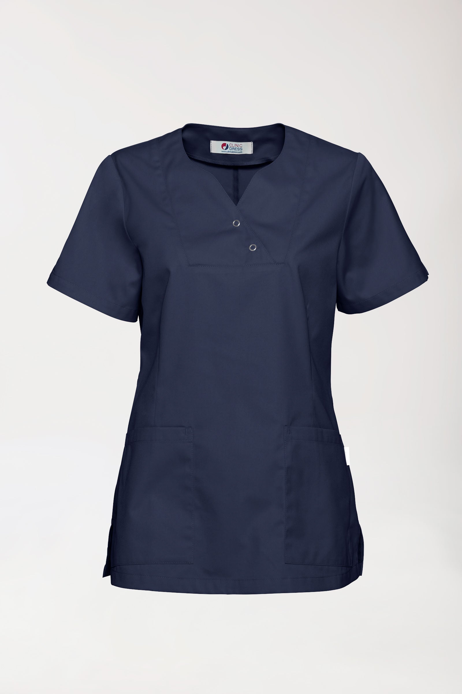CORE oversteektuniek dames curved fit - met drukknopen navy