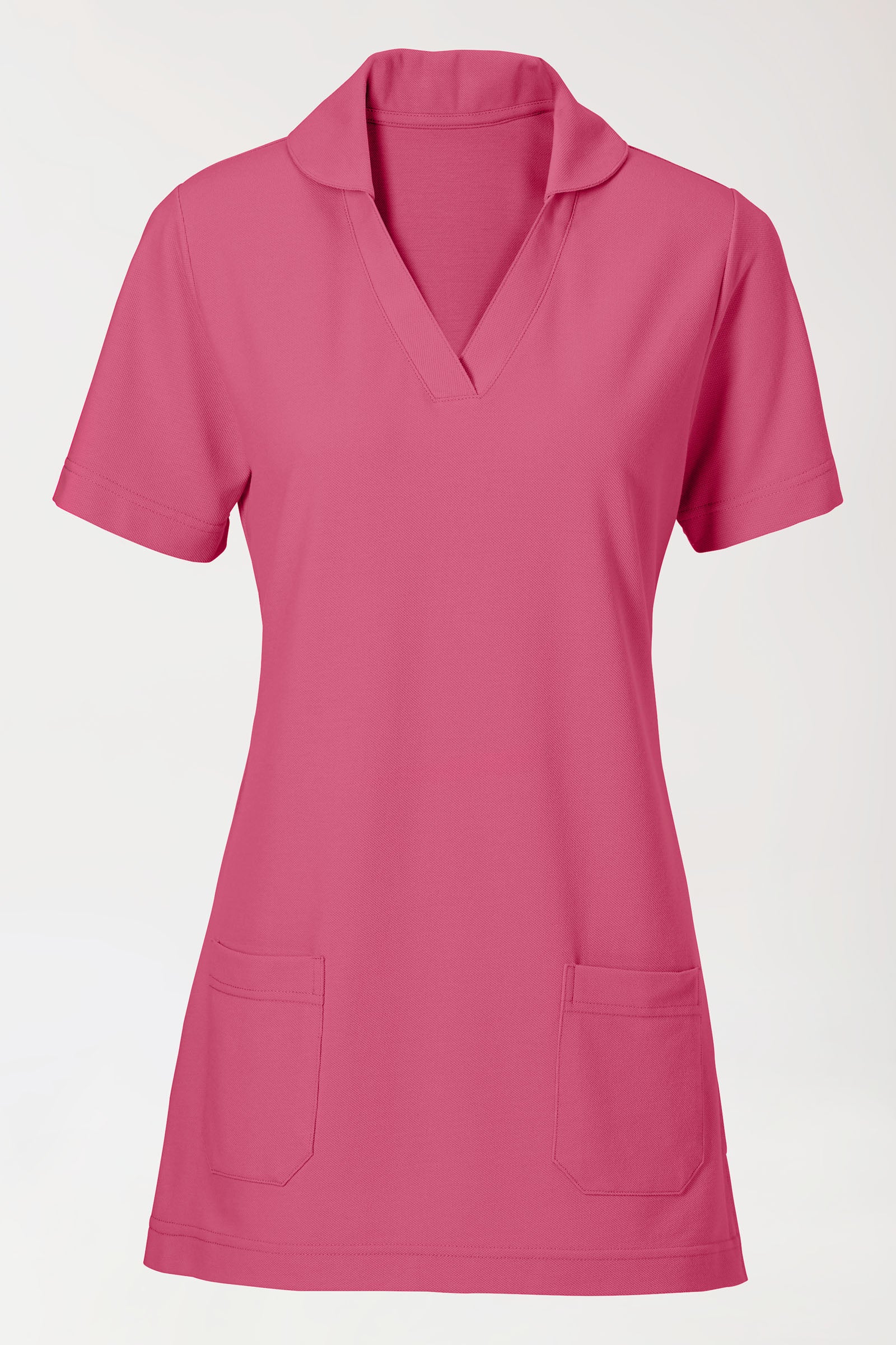 COMFY FLEX stretch oversteektuniek dames - sjaalkraag oud rose, Voorzijde view 