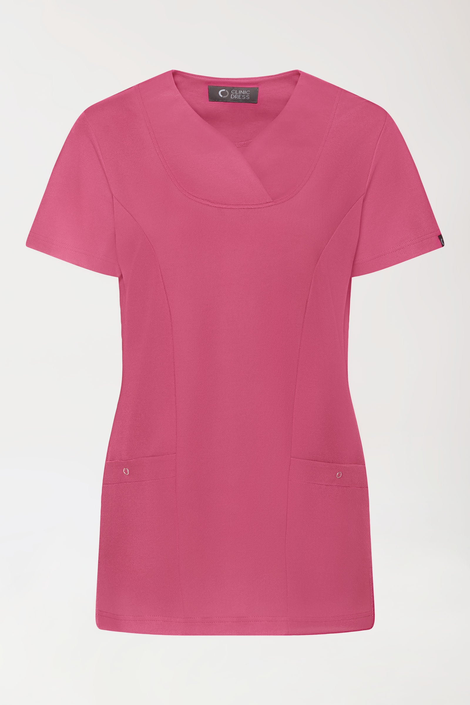COMFY FLEX stretch oversteektuniek dames - hartvormige hals oud rose, Voorzijde view 