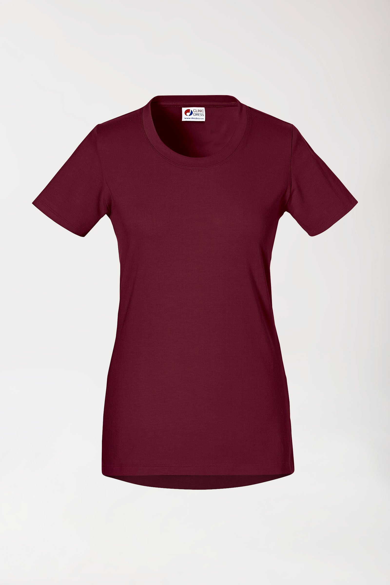 CORE shirt dames - ronde hals bordeaux, Voorzijde view 
