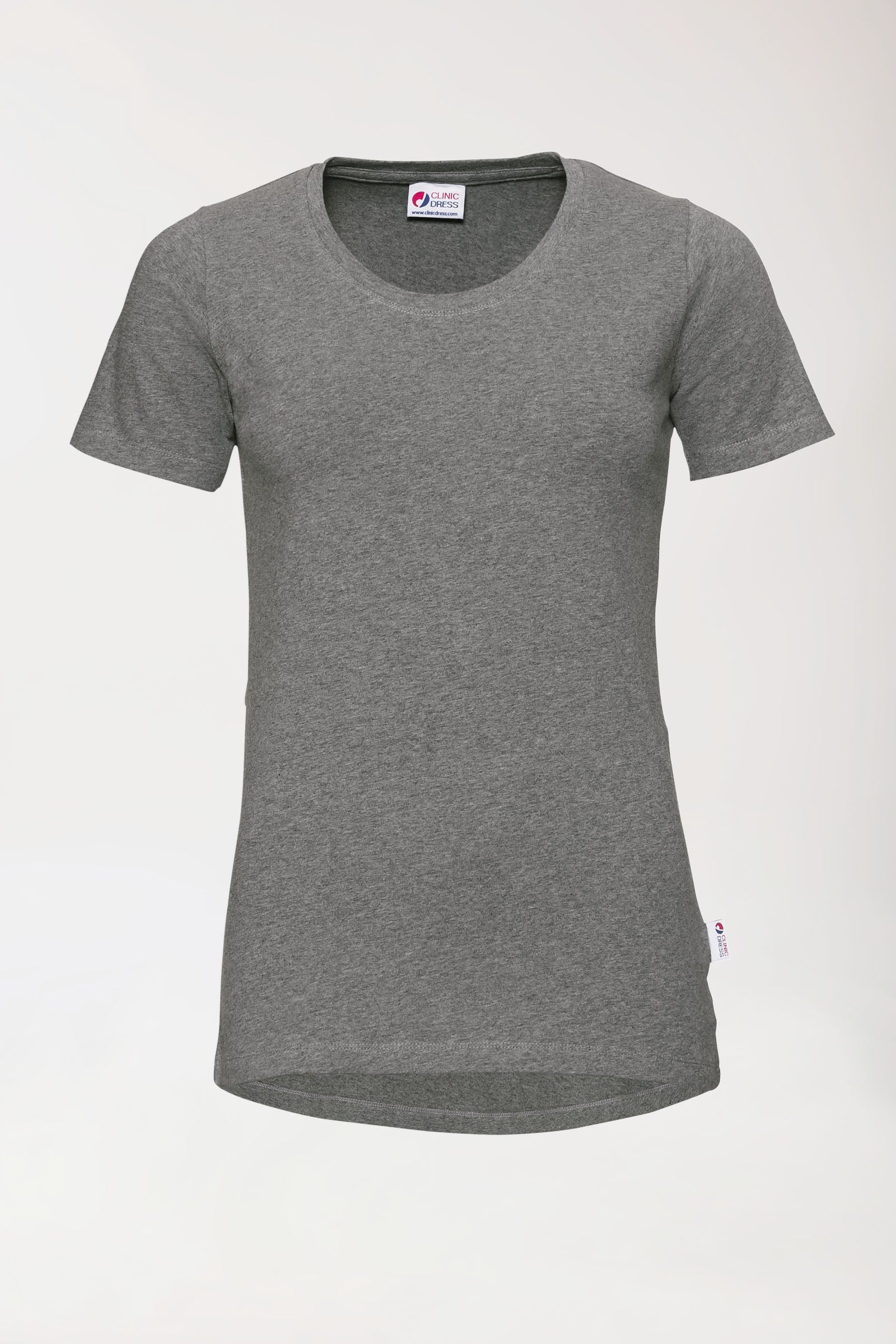 CORE shirt dames - ronde hals donkergrijs melange, Voorzijde view 