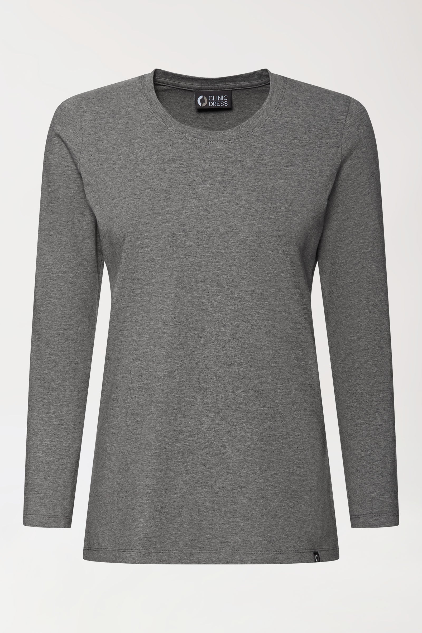 CORE shirt dames - 1/1 arm donkergrijs melange, Voorzijde view 
