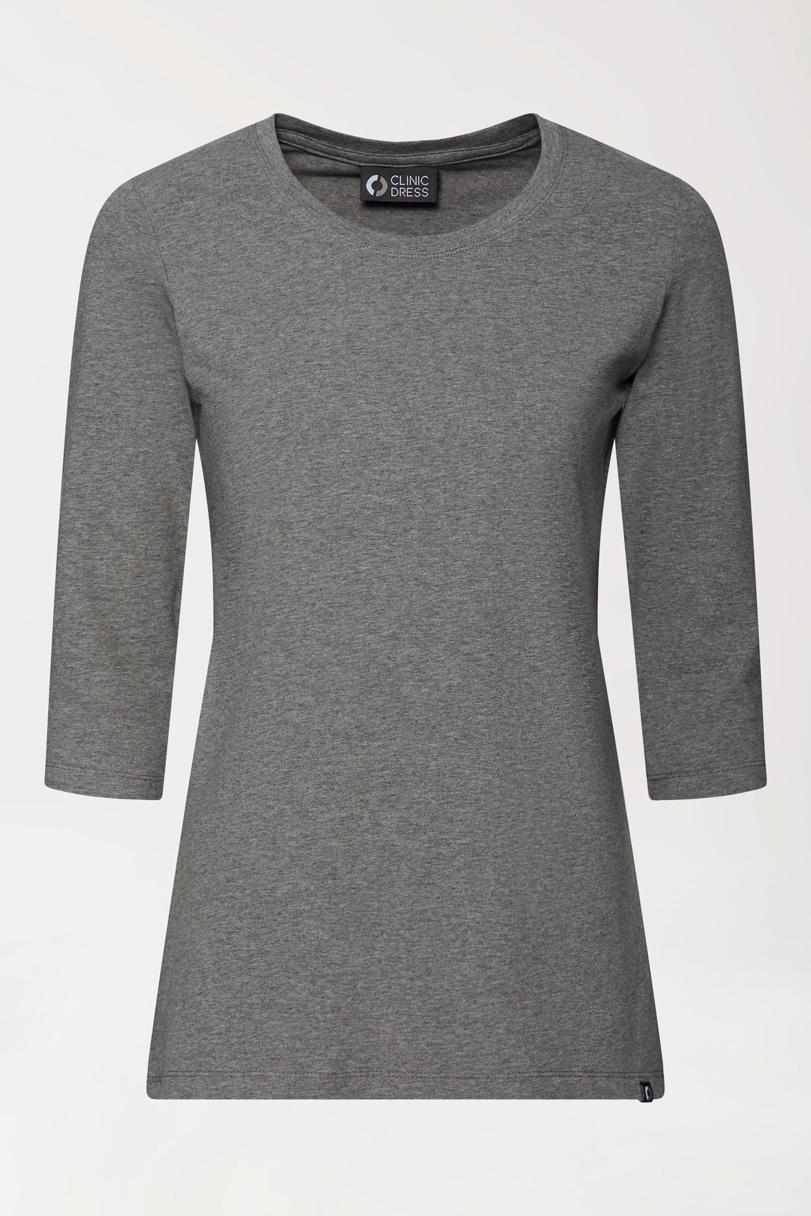 CORE shirt dames - 3/4 arm donkergrijs melange, Voorzijde view 