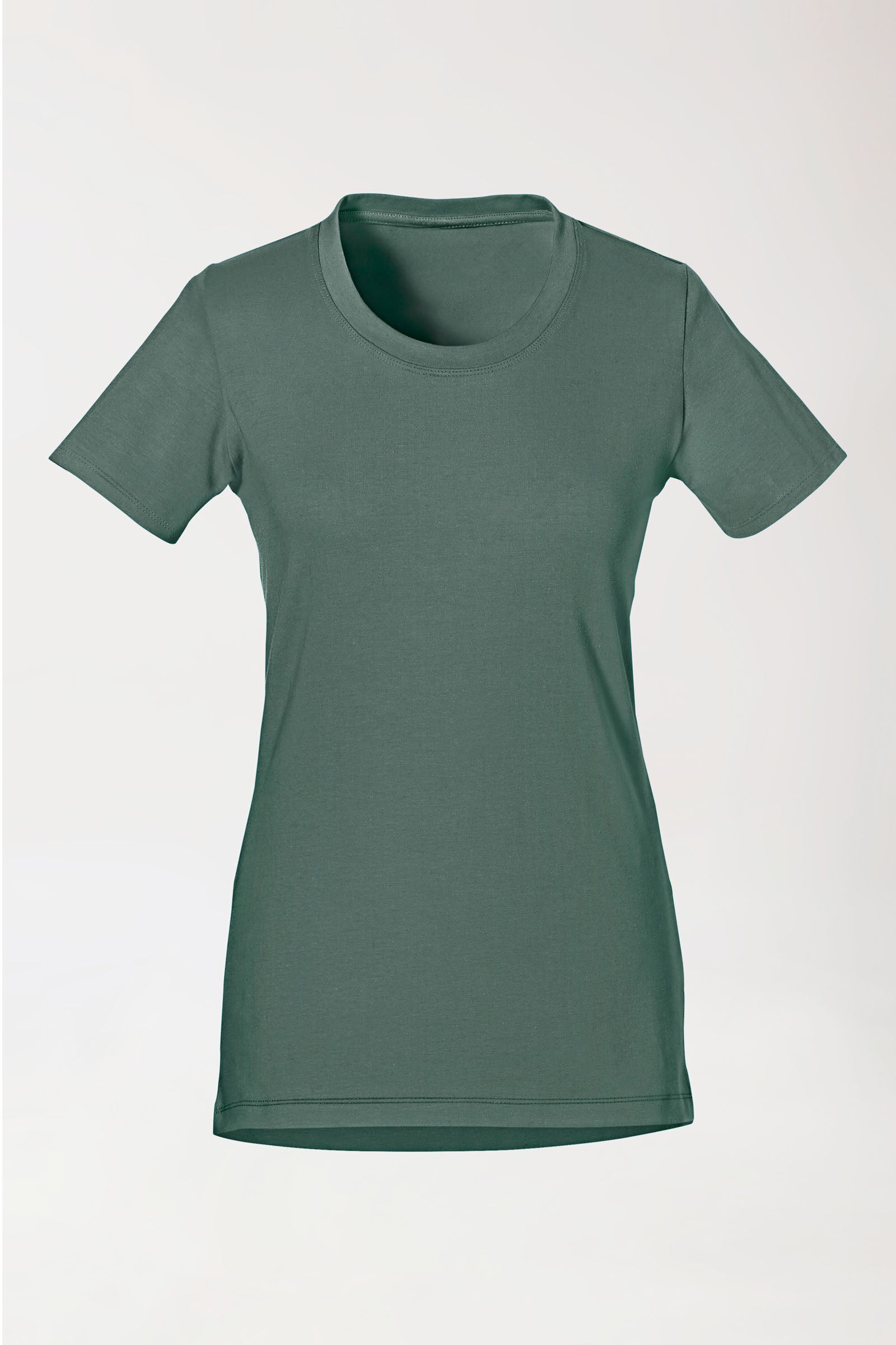 CORE Shirt Damen - Rundhalsausschnitt donkergroen, Voorzijde view 