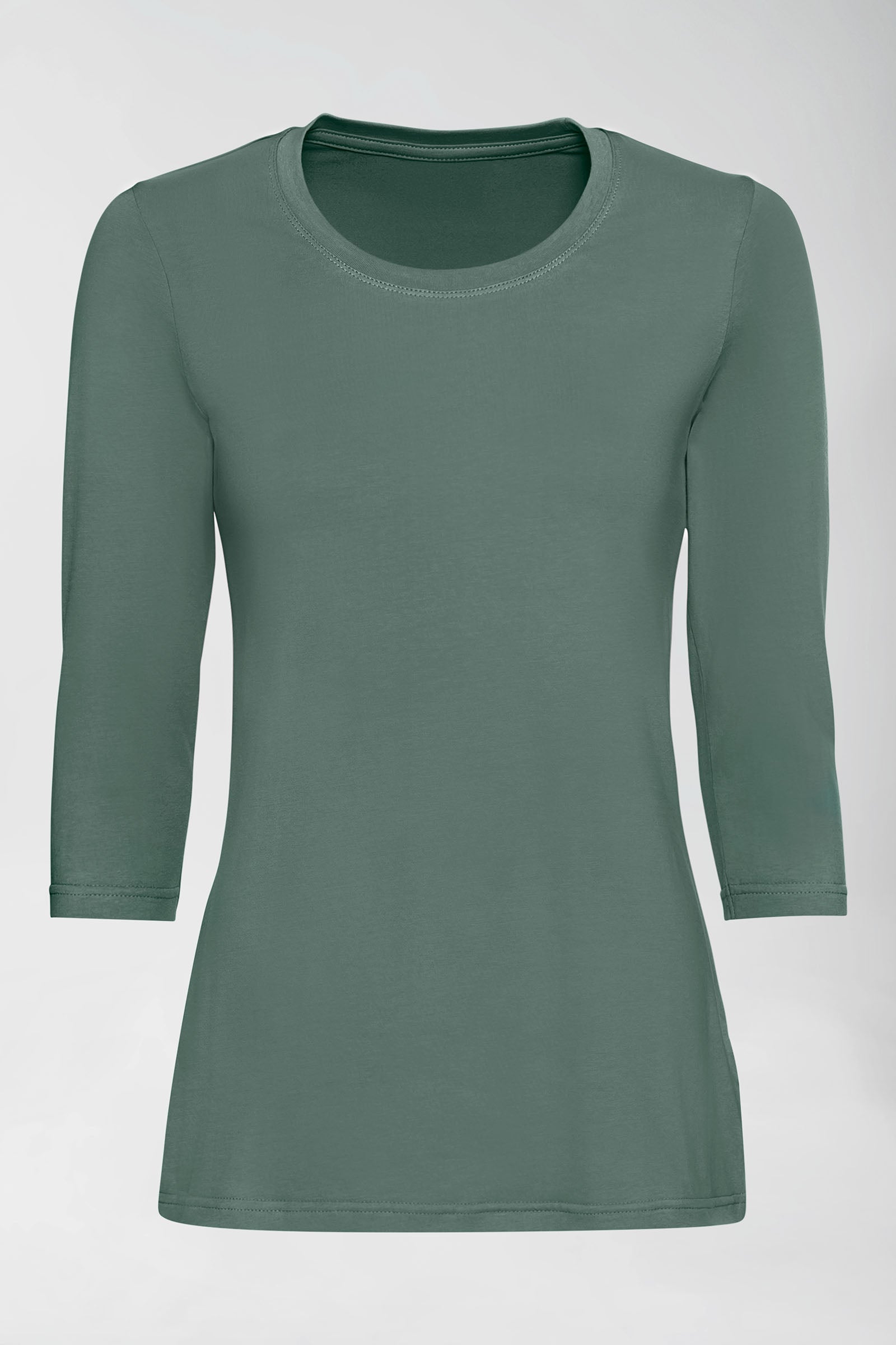 CORE shirt dames - 3/4 arm donkergroen, Voorzijde view 