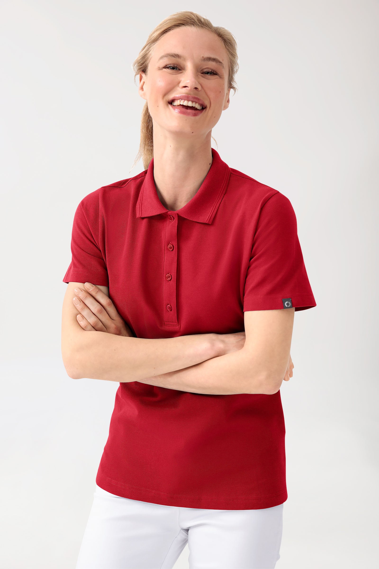 COMFY FLEX stretch shirt dames - polokraag rood