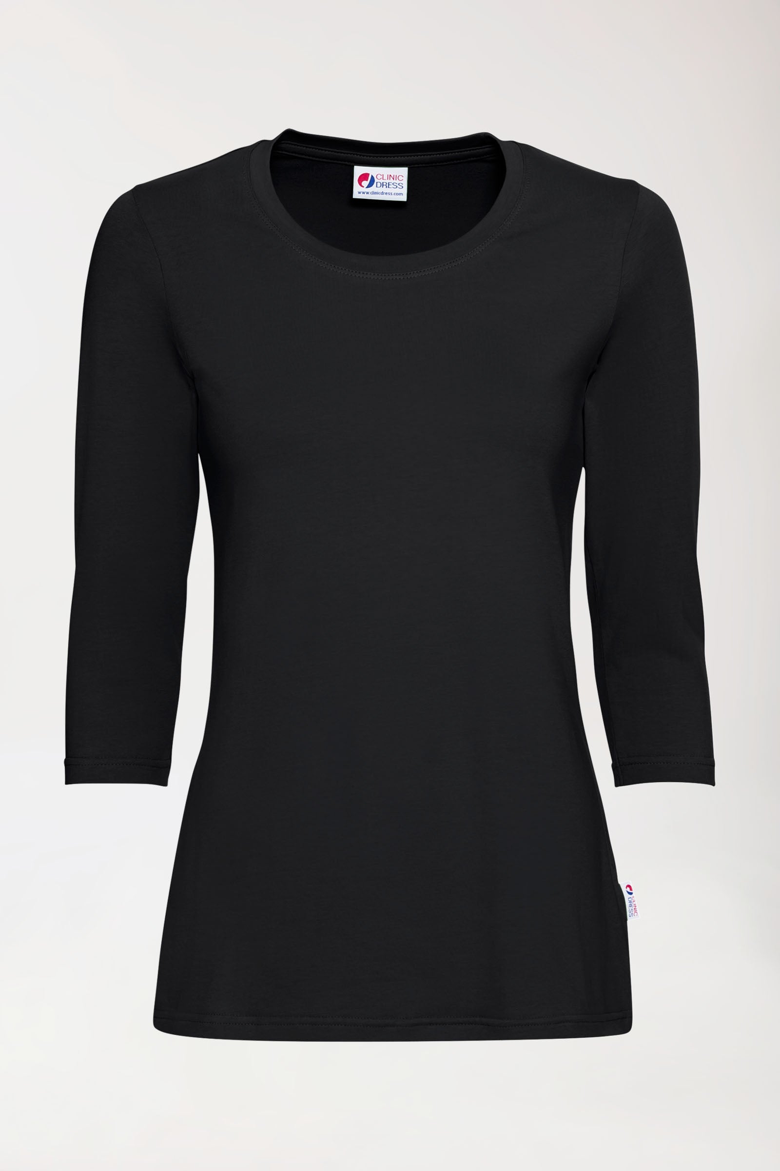 CORE shirt dames - 3/4 arm zwart, Voorzijde view 