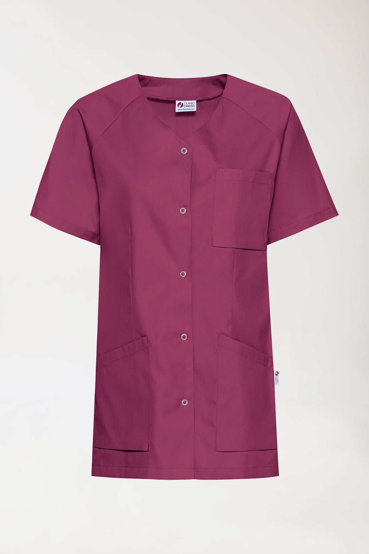 CORE tuniek dames - doorknoopsluiting berry, Voorzijde view 