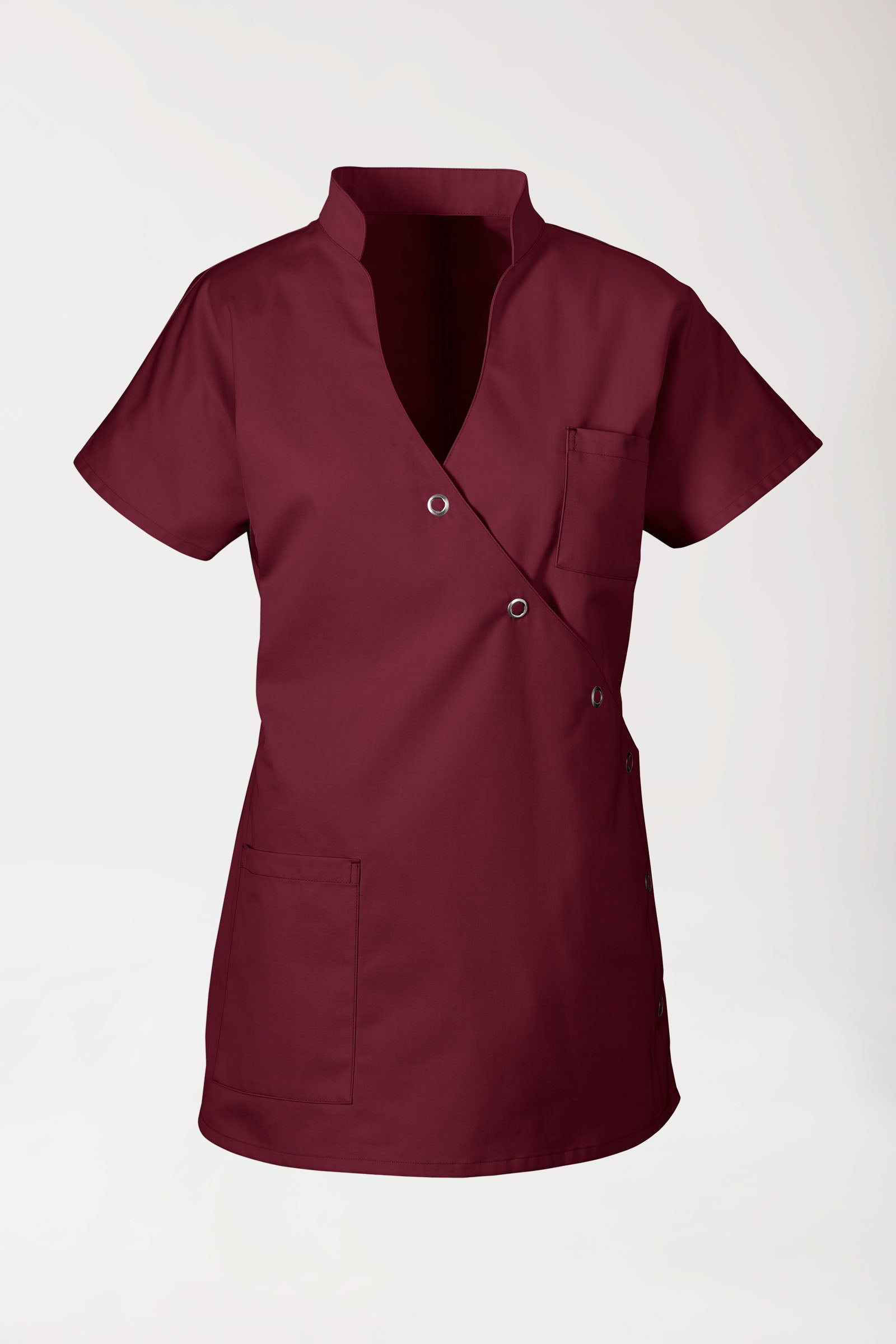 JUST STRONG tuniek dames - drukknoopsluiting bordeaux