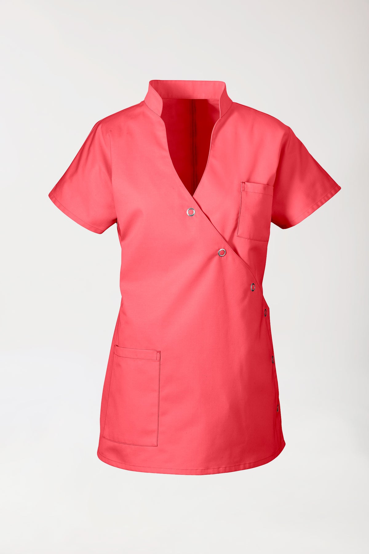 JUST STRONG tuniek dames - drukknoopsluiting lipstick, Voorzijde view 