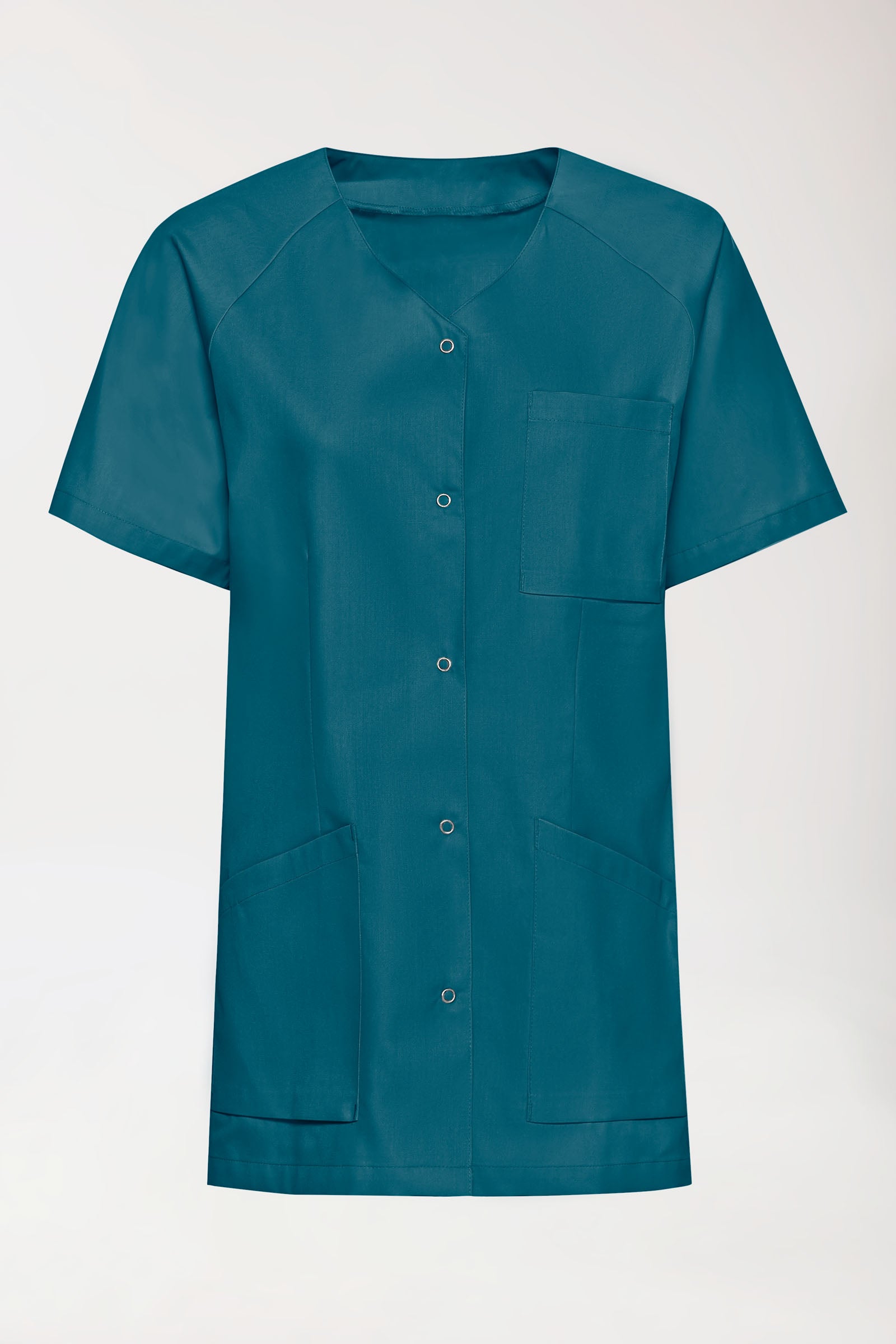 Tuniek-tuniek dames - drukknoopsluiting petrol