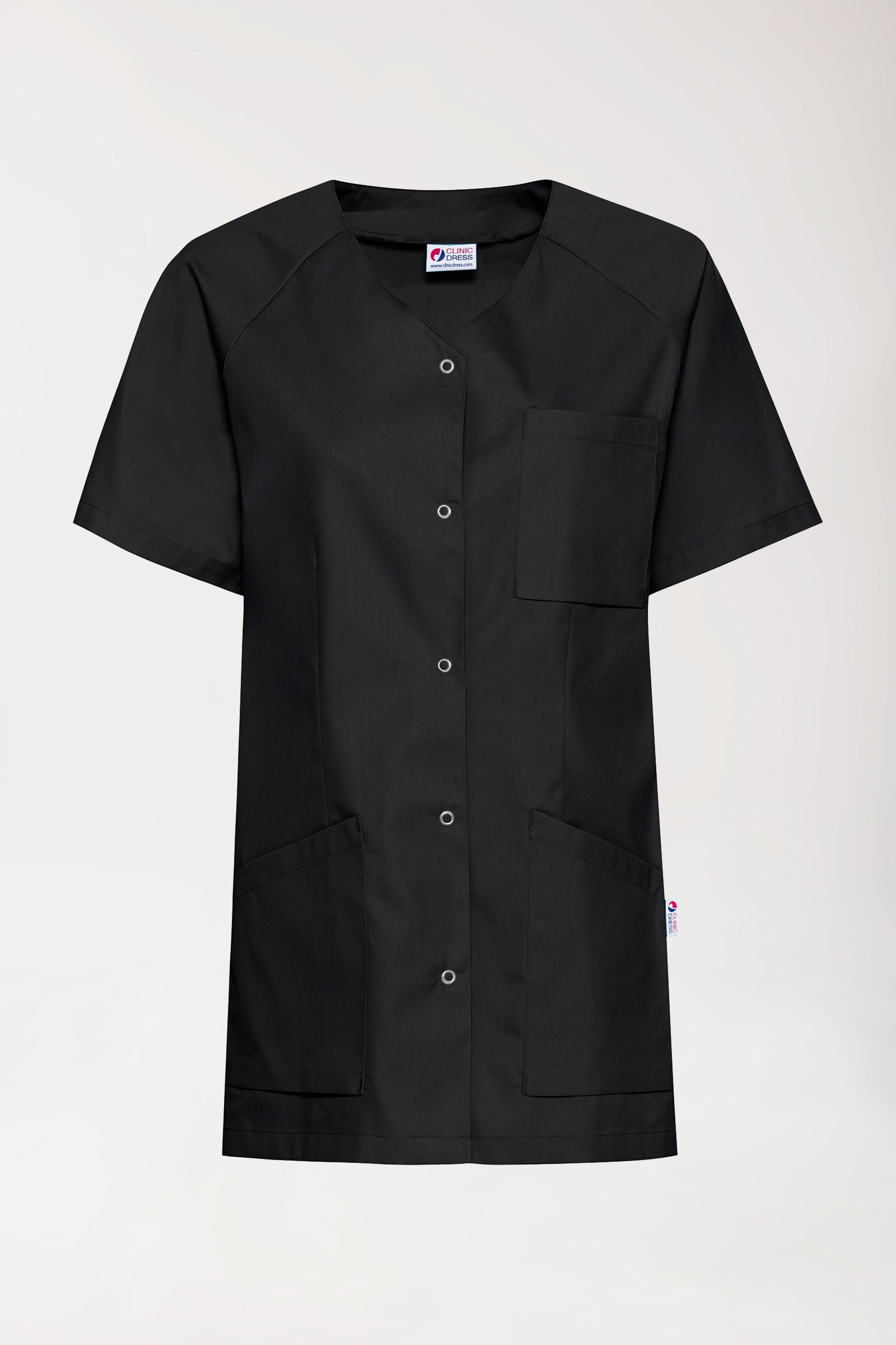 CORE tuniek dames - doorknoopsluiting zwart
