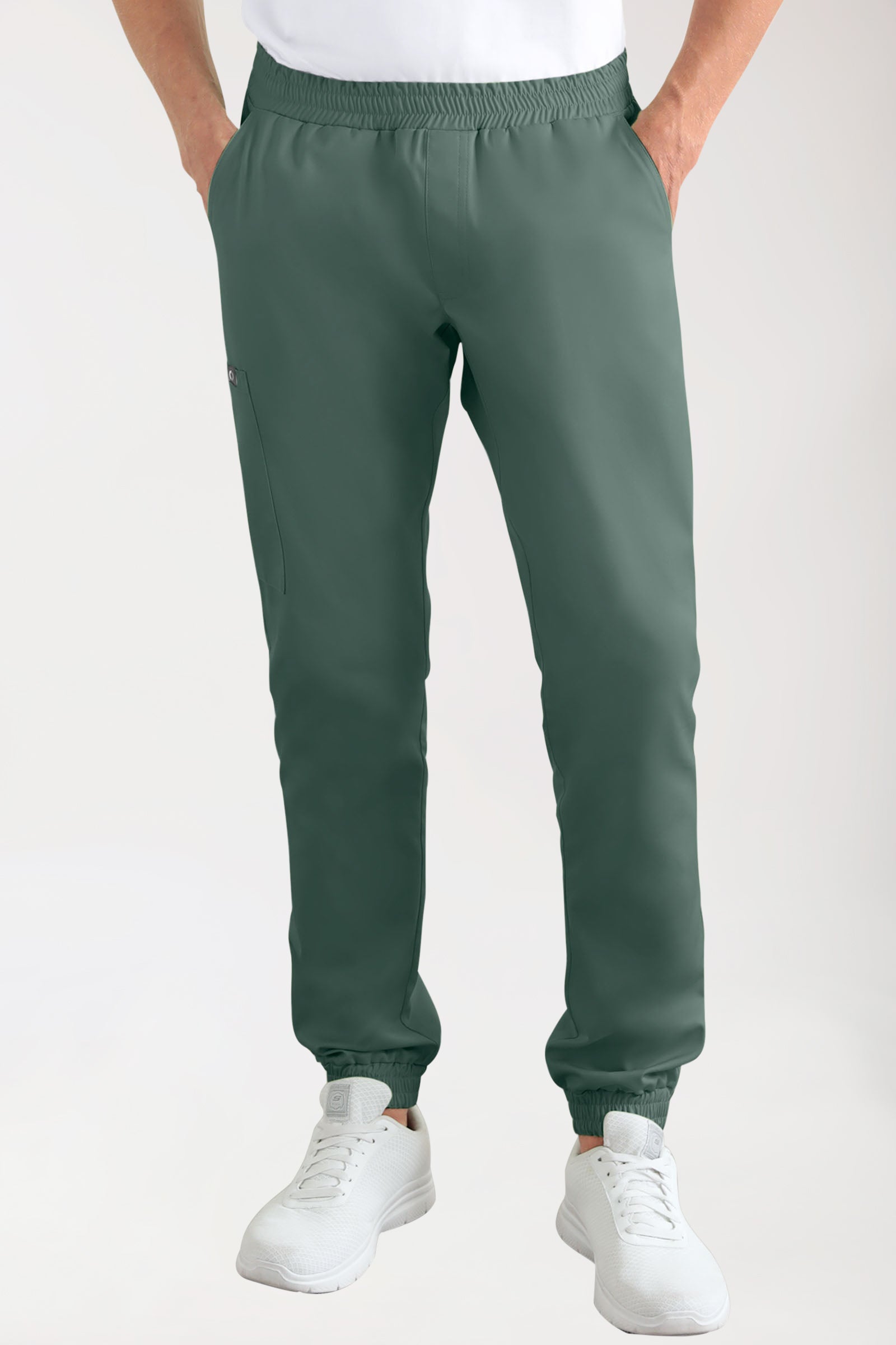 CORE cargo broek heren- joggingbroek style donkergroen, Voorzijde view 