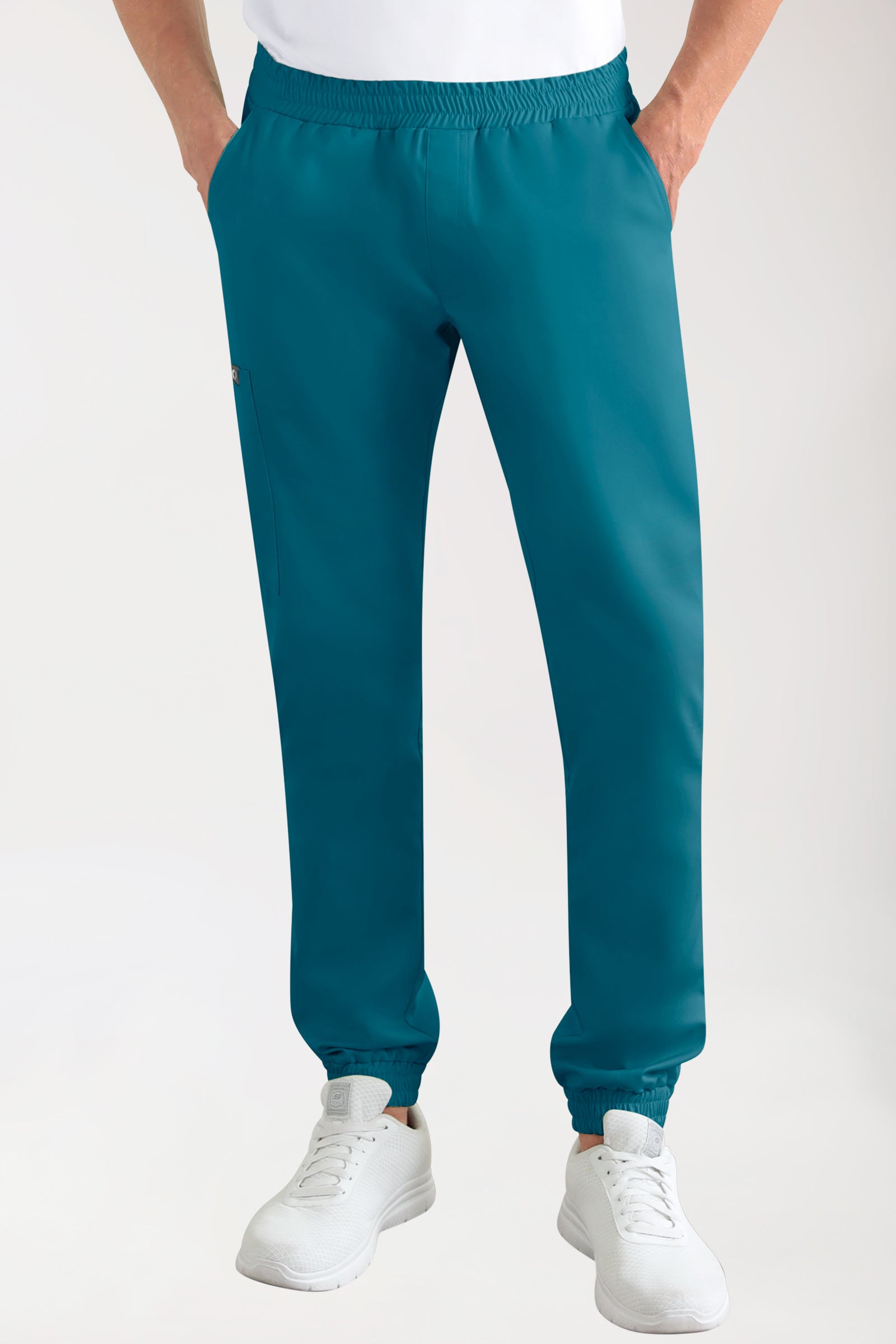 CORE cargo broek heren- joggingbroek style petrol, Voorzijde view 