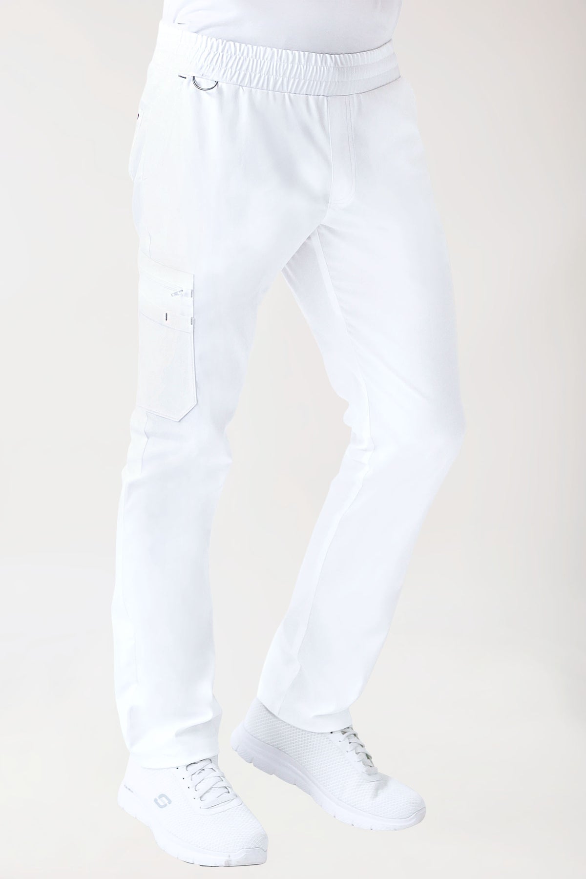 CLINIC STRETCH broek heren - wit/grijs