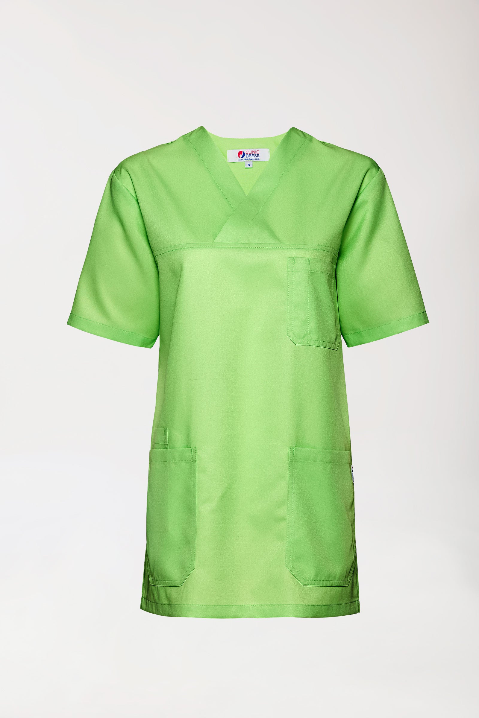 GREEN oversteektuniek heren - V-hals appelgroen