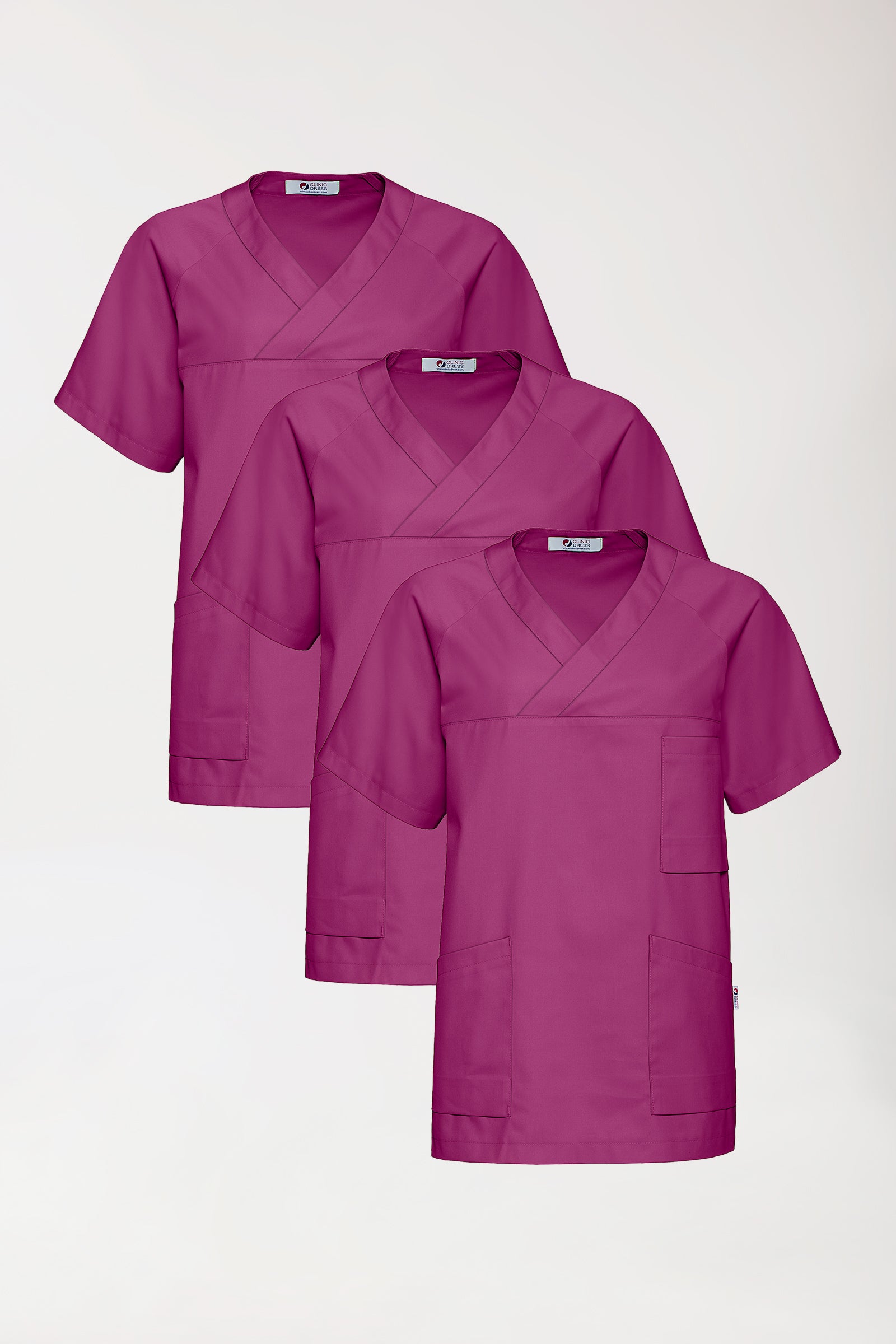 CORE oversteektuniek heren -3-pack- v-hals berry