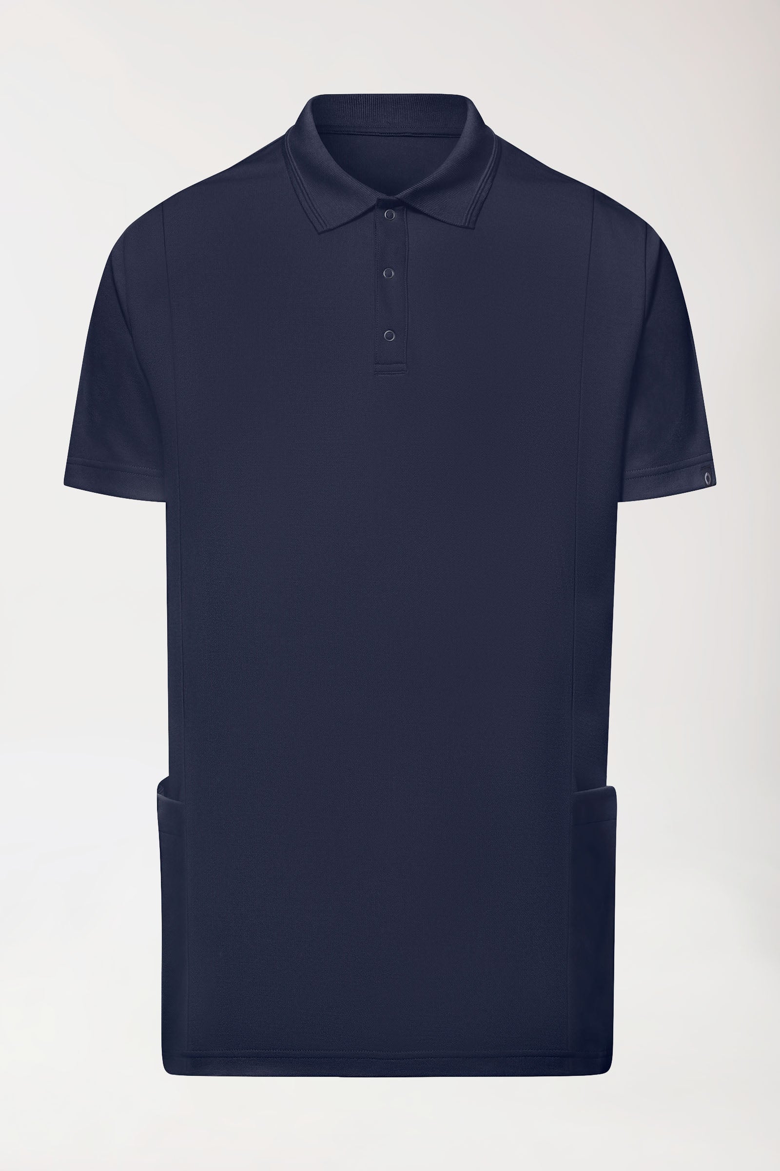 COMFY FLEX Stretch oversteektuniek heren - polokraag navy, Voorzijde view 