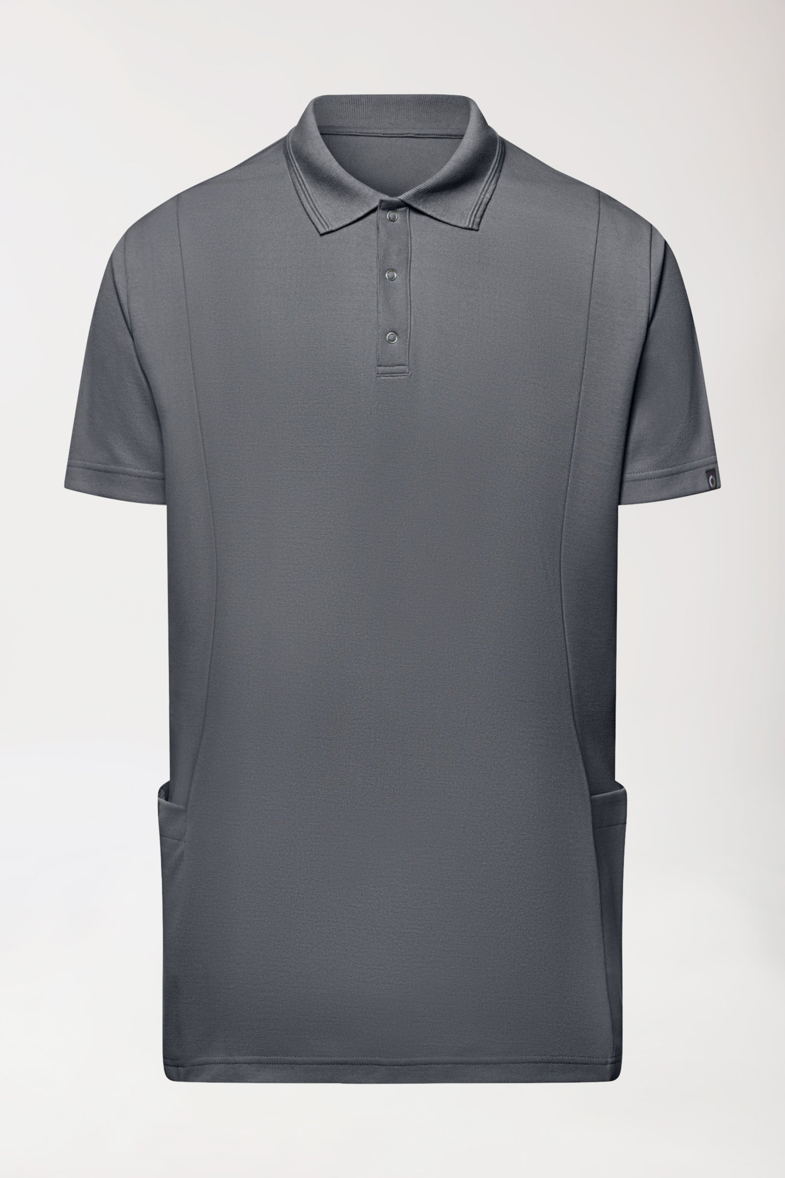 COMFY FLEX Stretch oversteektuniek heren - polokraag steengrijs