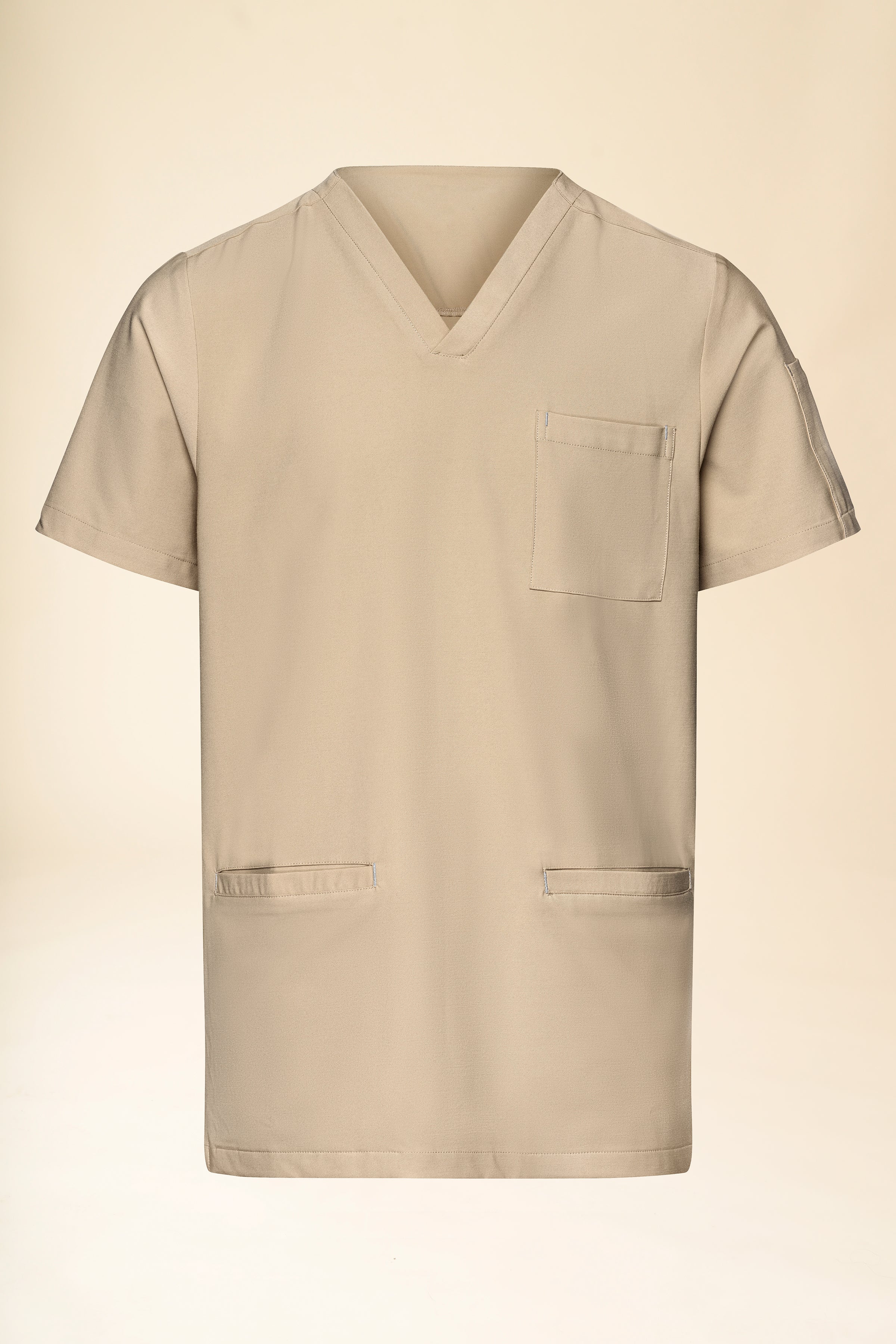 KAERE oversteektuniek heren - V-hals zand