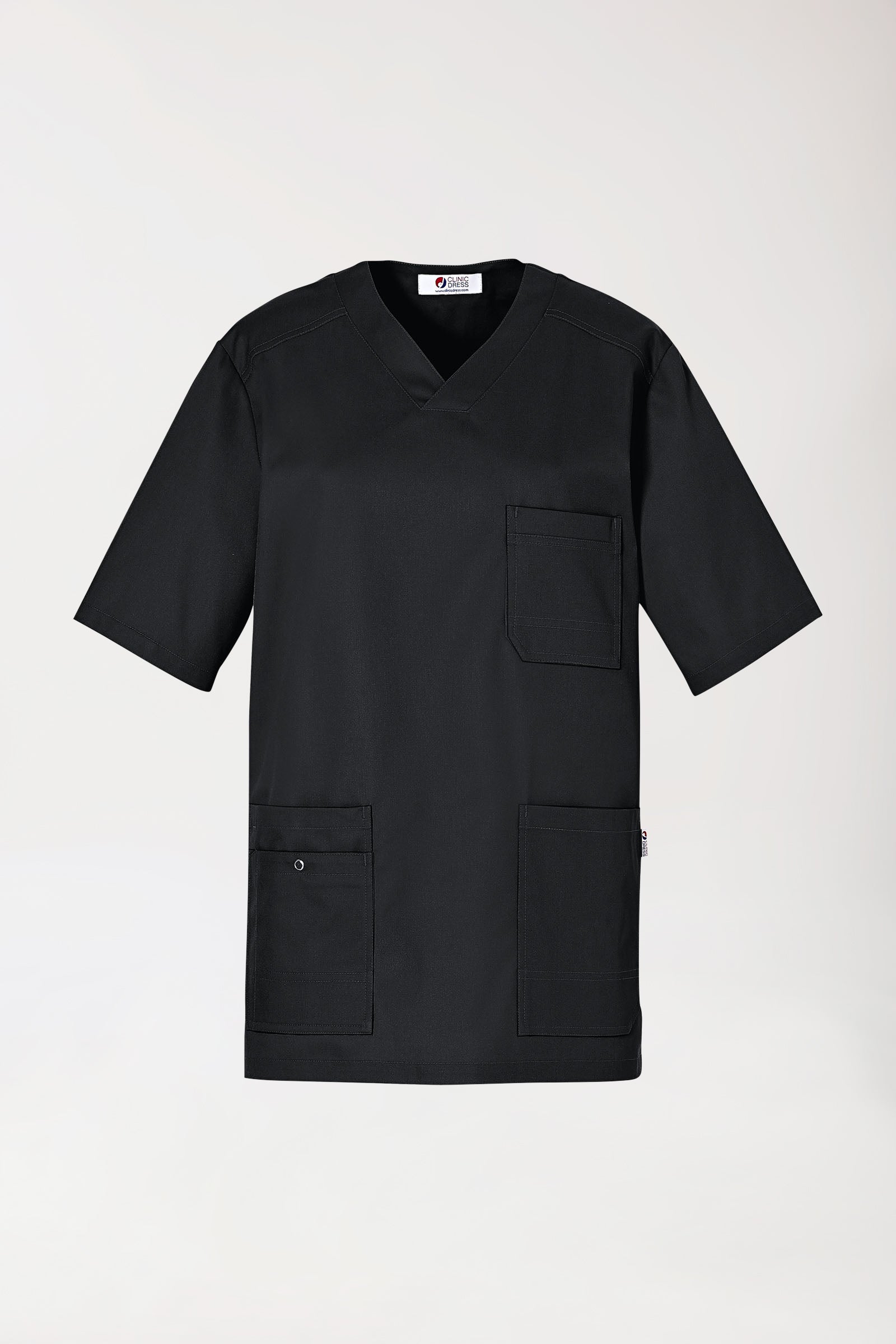 CLINIC STRETCH oversteektuniek heren zwart