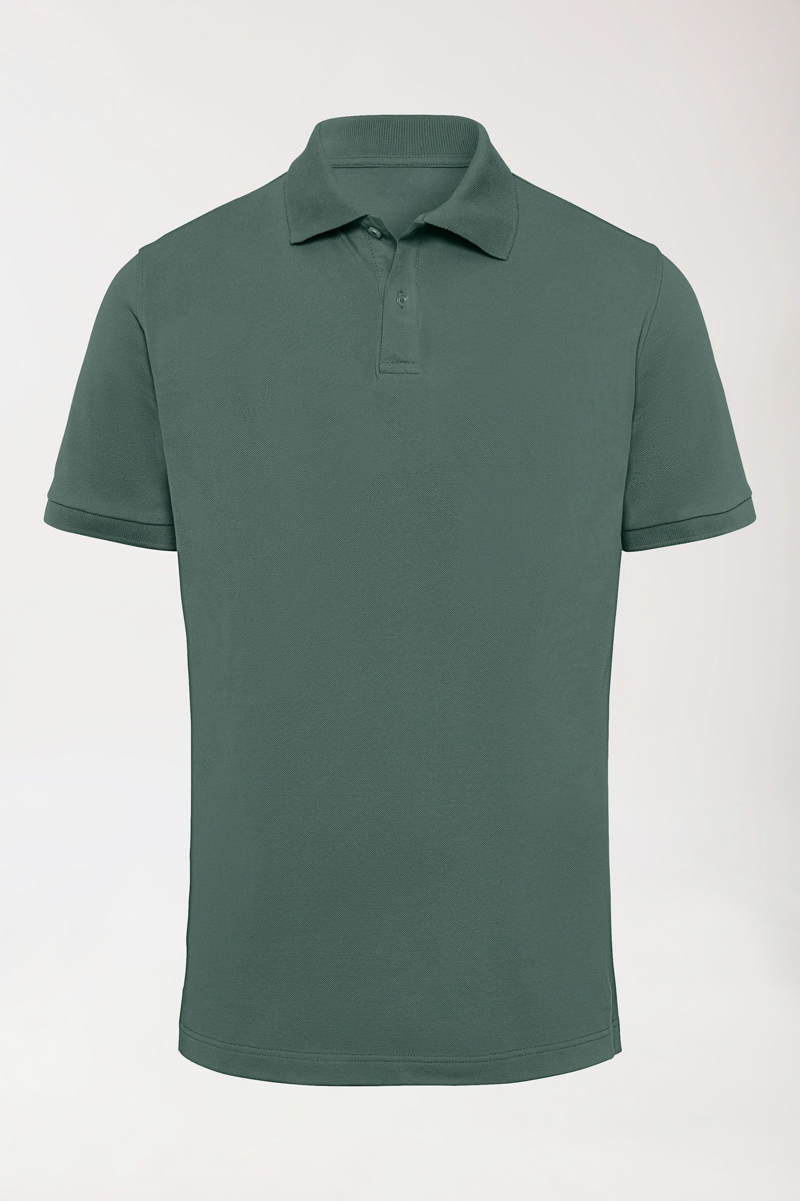 Stretch shirt heren - polokraag donkergroen