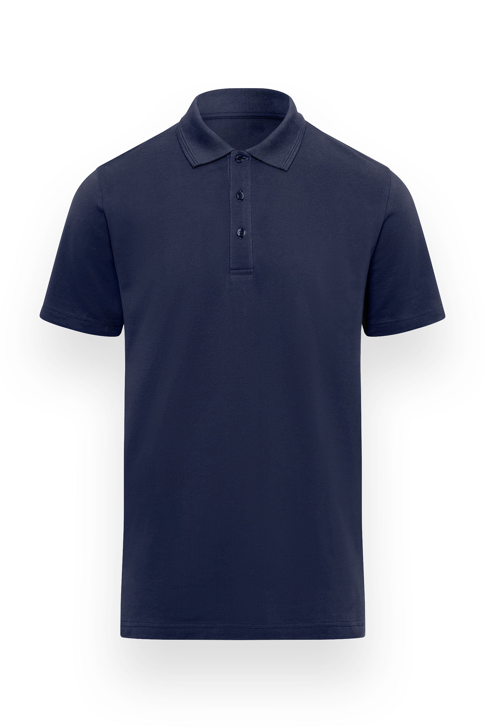 stretch shirt heren piqué - polokraag navy