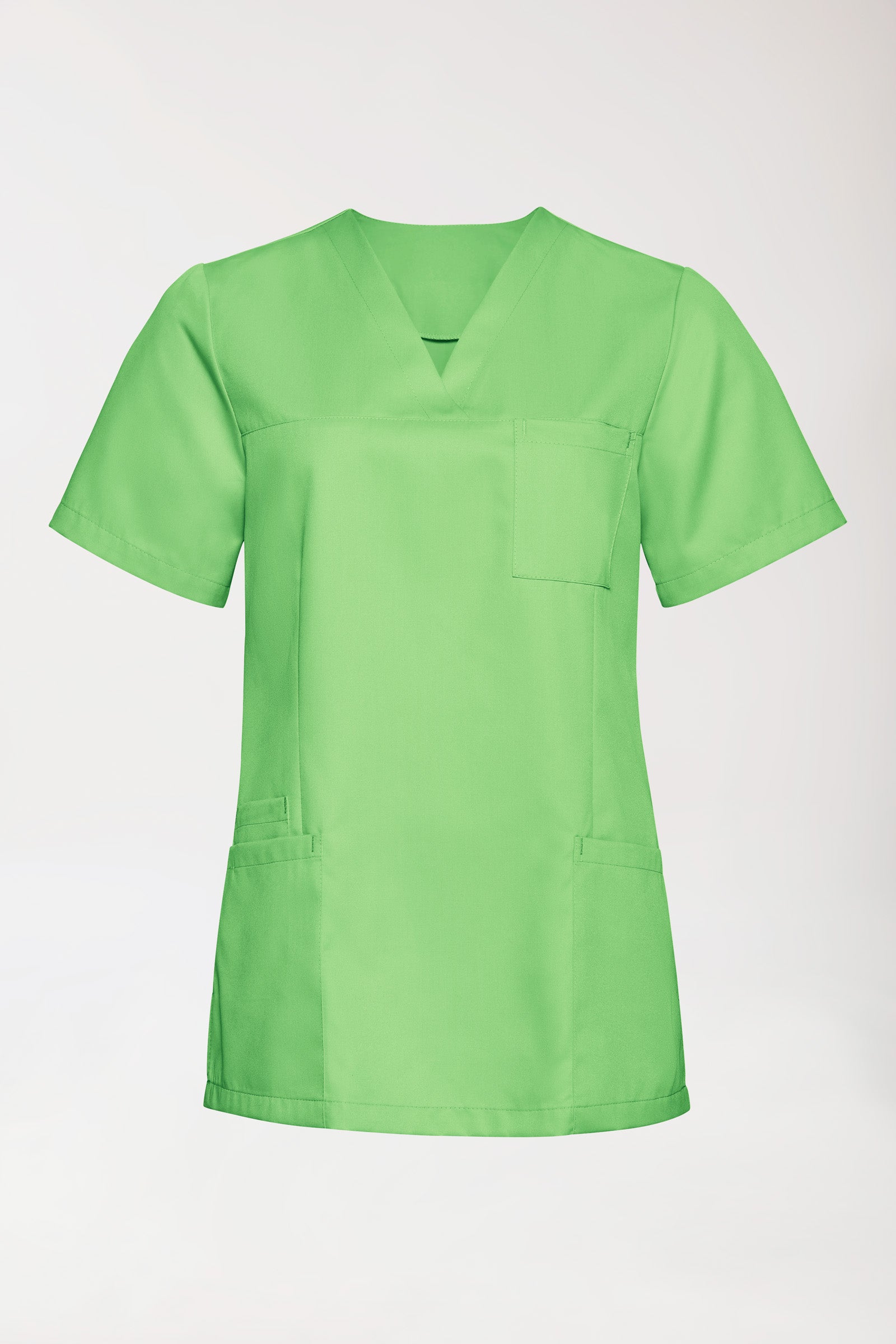 TENCEL™ oversteektuniek dames - V-hals appelgroen, Voorzijde view 