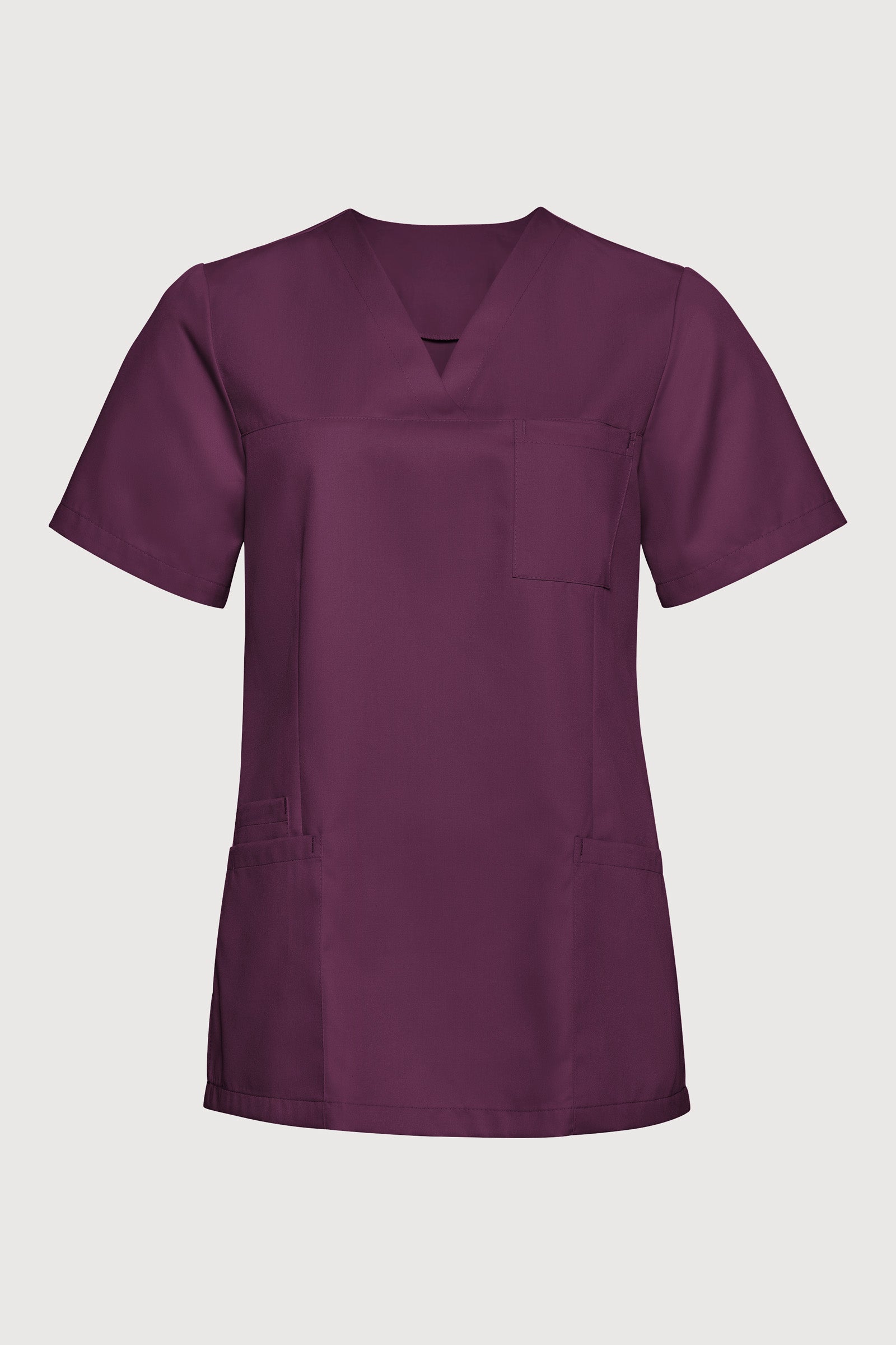 TENCEL™ oversteektuniek dames - V-hals black berry, Voorzijde view 