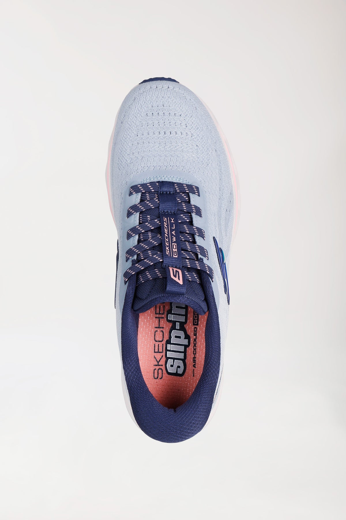 Dames sneaker lichtblauw, Voorzijde view 